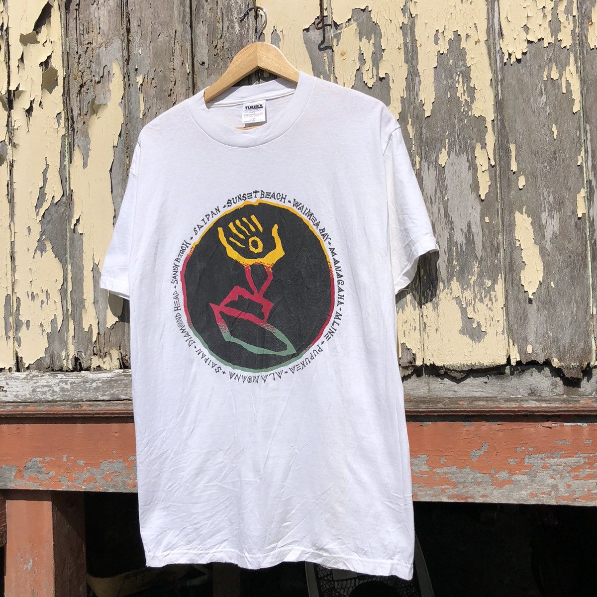 Tultex Vintage 90s Saipan Sunset Beach Tshirt Size US L / EU 52-54 / 3 - 2 Thumbnail