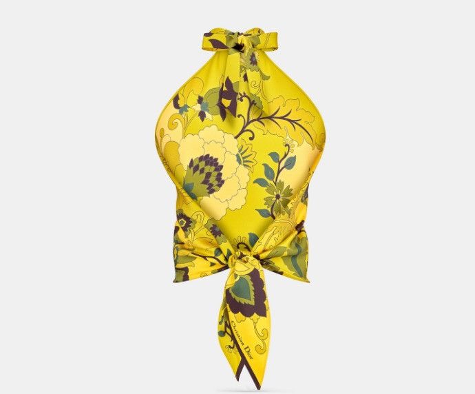 Dior o1w1db10425 34COR1 Silk Top in Multicolor Size XS / US 0-2 / IT 36-38 - 2 Thumbnail