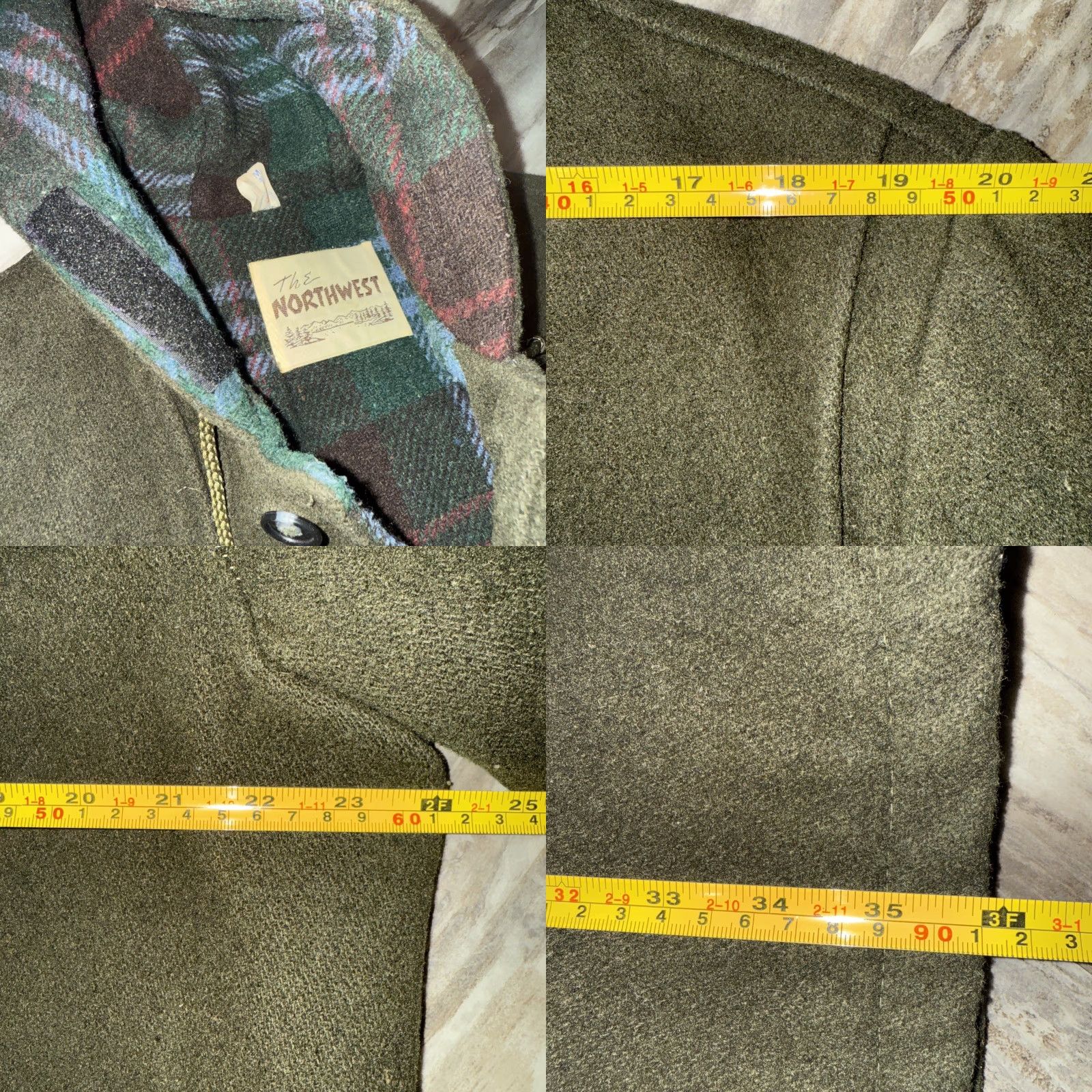 Vintage VINTAGE The Northwest Coat Wool Lined Jacket Dark Army Green Long Hooded Men’s M Jacket Size US XXS / EU 40 - 9 Thumbnail