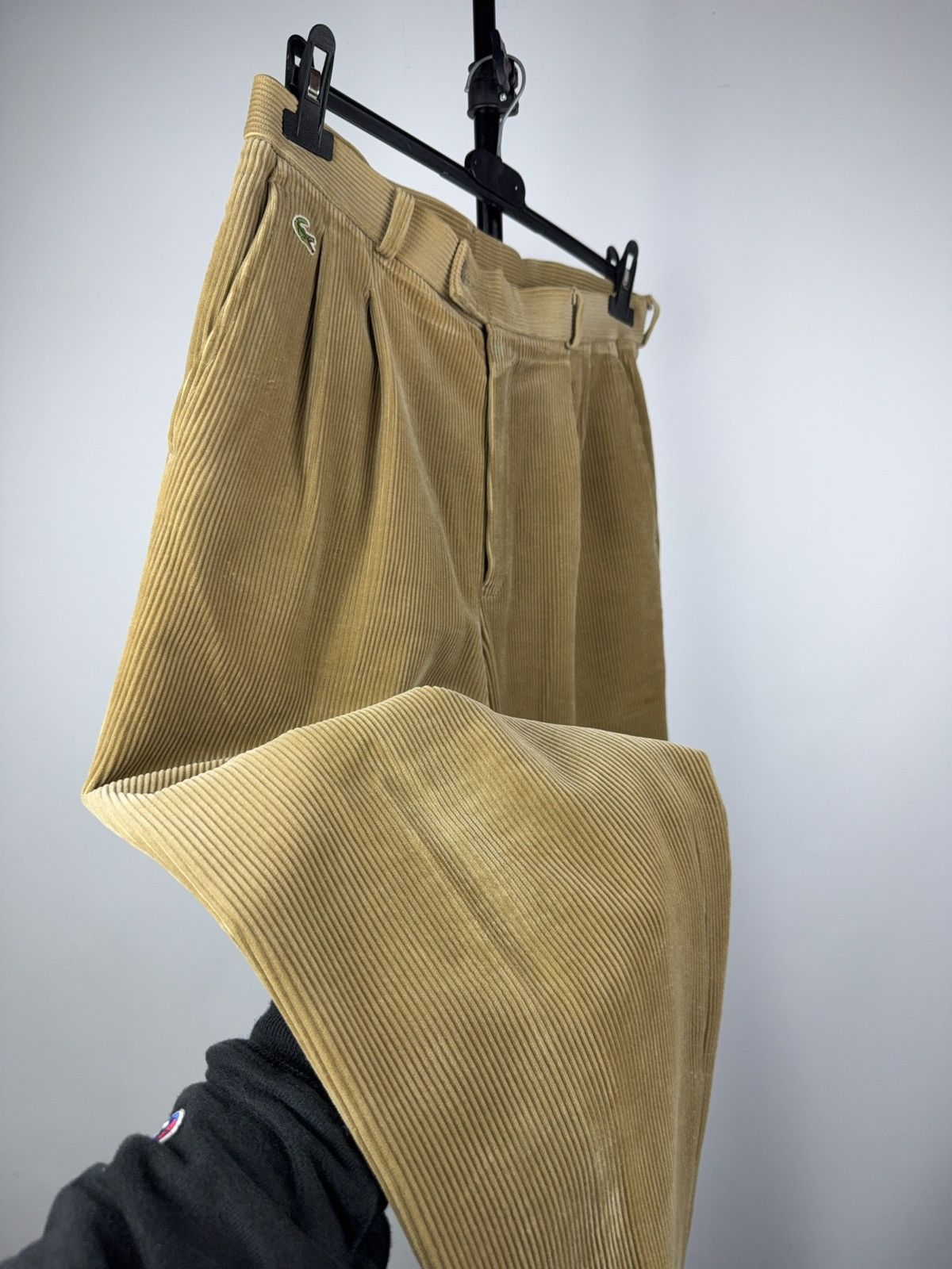 Lacoste Vintage 80s Retro Lacoste France Corduroy Pleated Pants Size US 31 - 6 Thumbnail