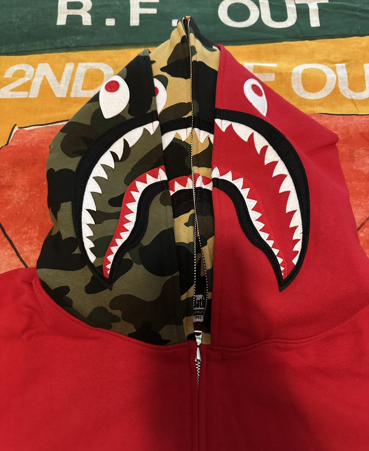 Bape BAPE shark full zip double hoodie Size US XXL / EU 58 / 5 - 5 Thumbnail