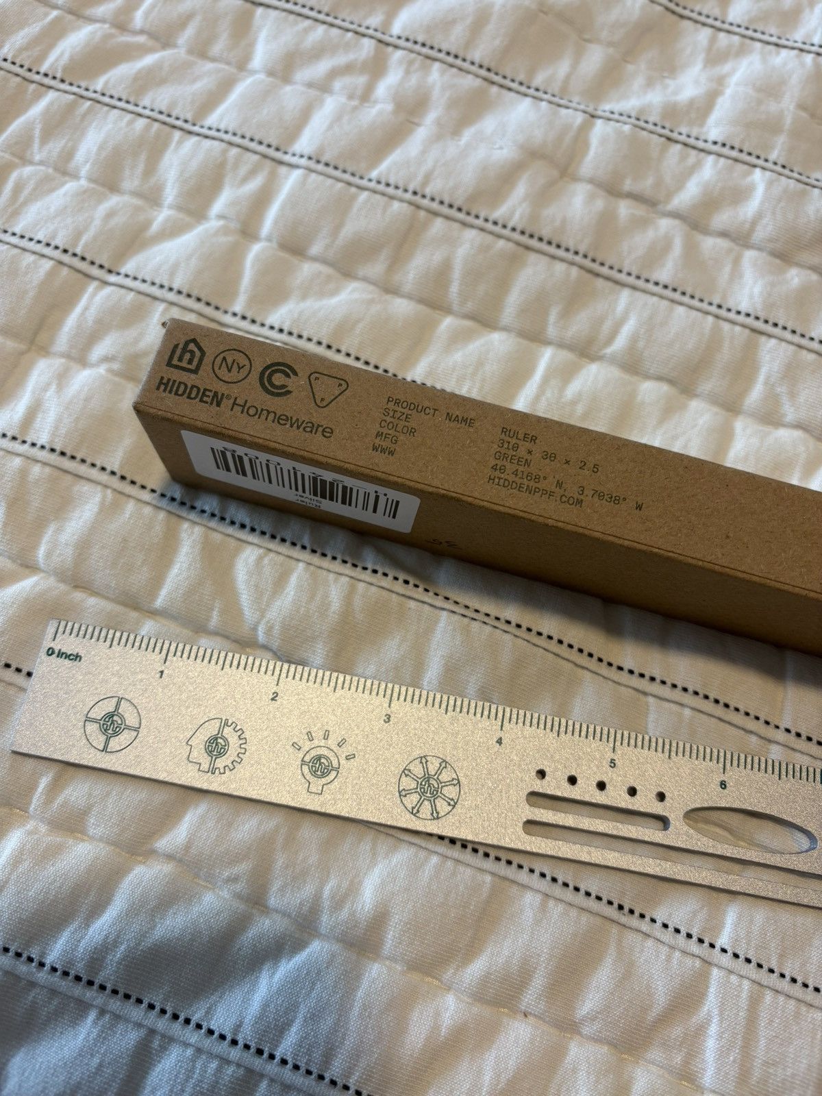 HIDDEN Hidden NY Ruler Size ONE SIZE - 3 Thumbnail