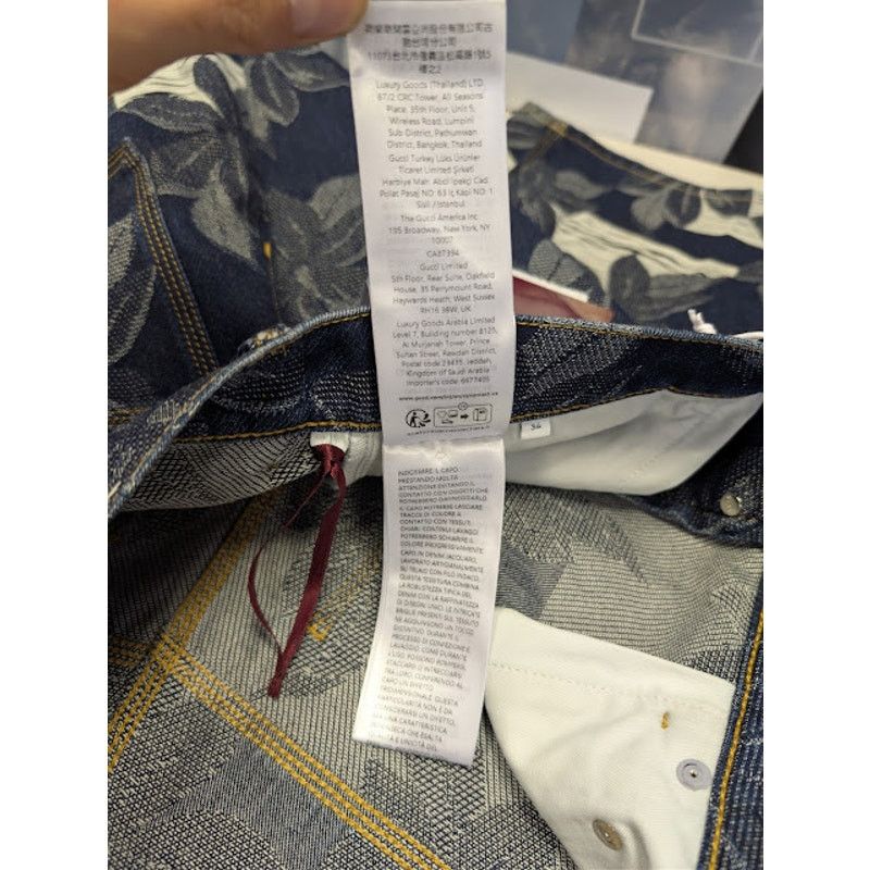 Gucci o1rshd1 Jacquard Certified Cotton Denim Bermuda Shorts Blue Size US 34 / EU 50 - 21 Thumbnail