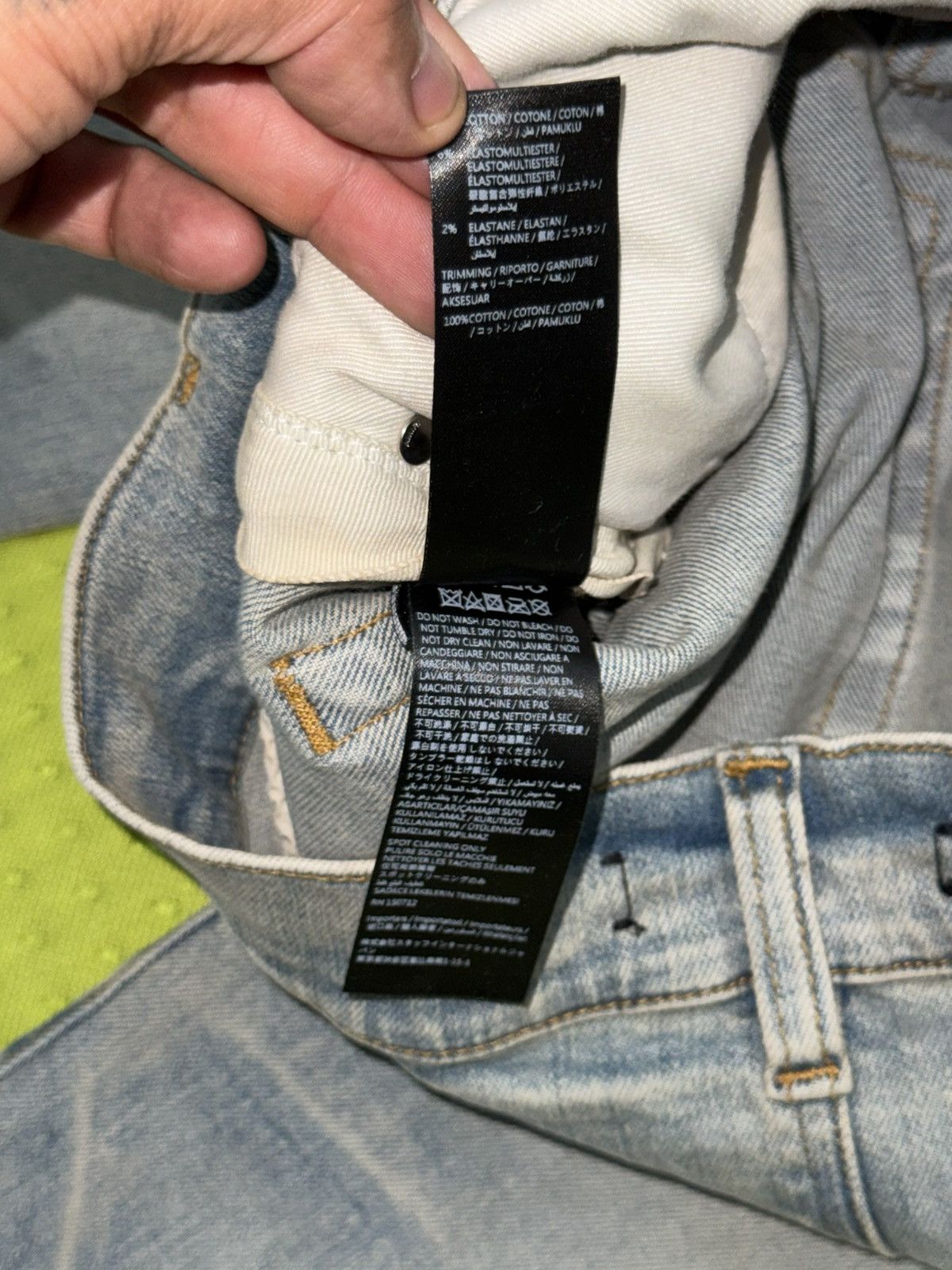 Amiri domino patch jeans 33