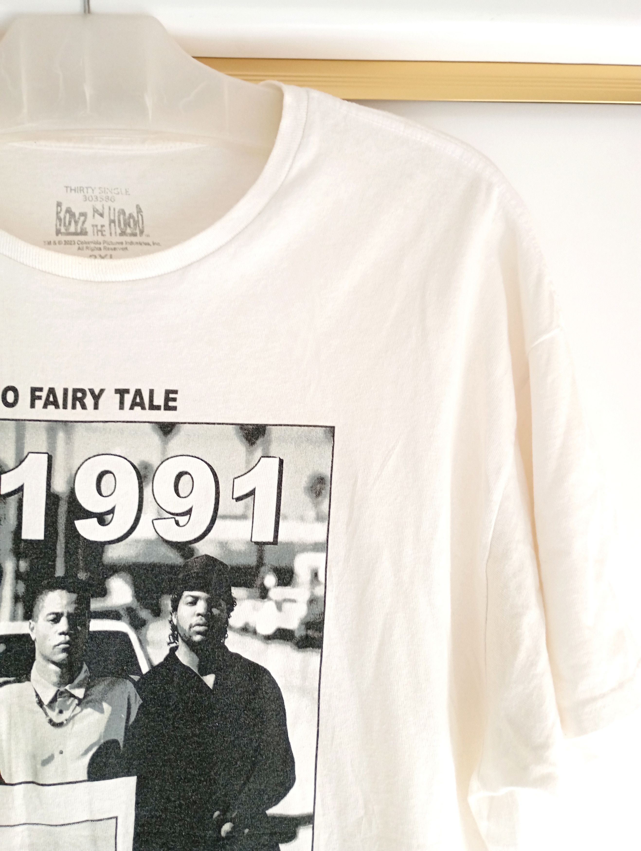 Vintage 1991 BOYZ N THE HOOD Movie Promo Tshirt Size US XL / EU 56 / 4 - 4 Thumbnail