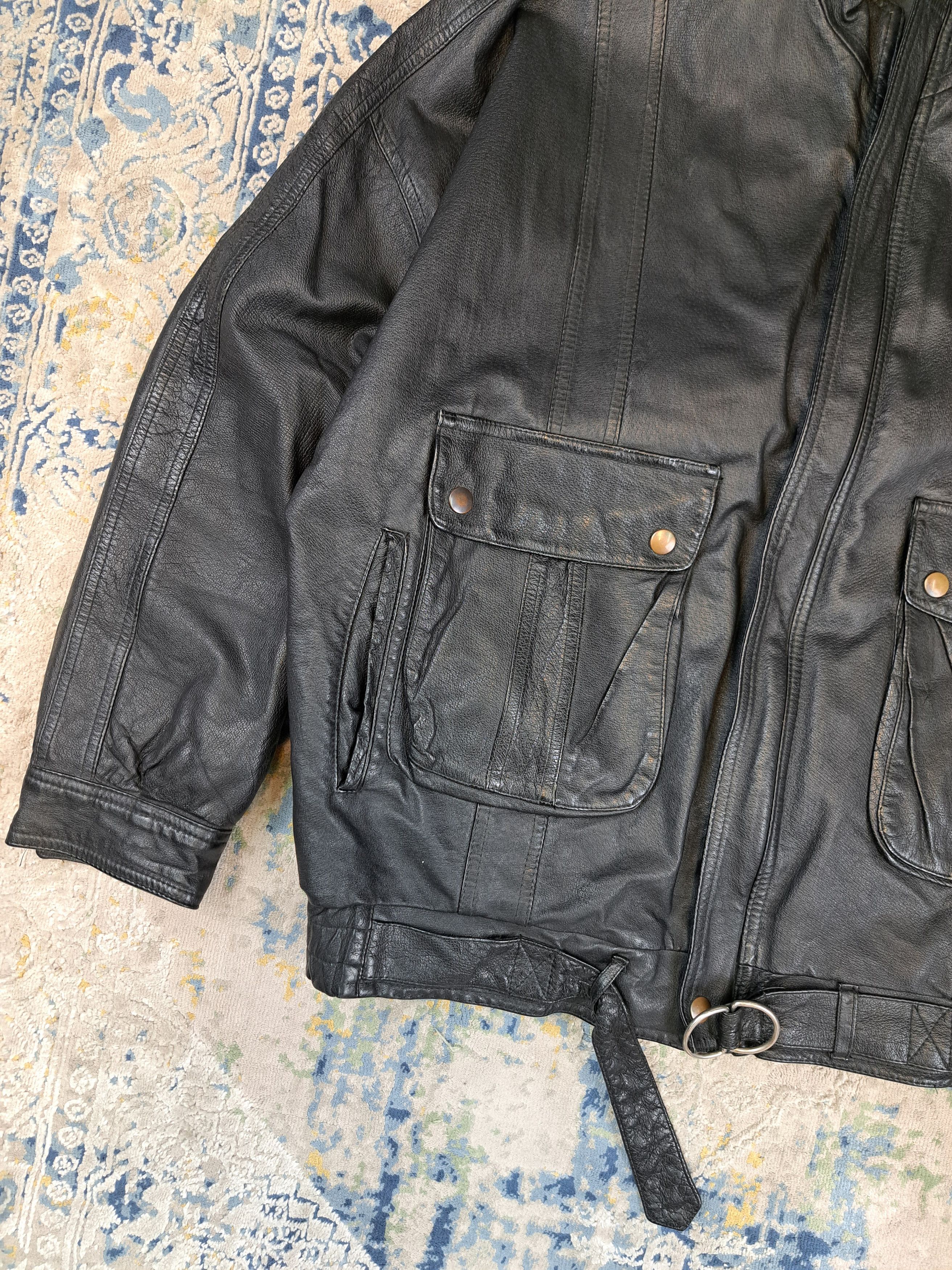 Genuine Leather Avant Garde Boxy Fit Leather Bomber Jacket Archive Size US XL / EU 56 / 4 - 3 Thumbnail