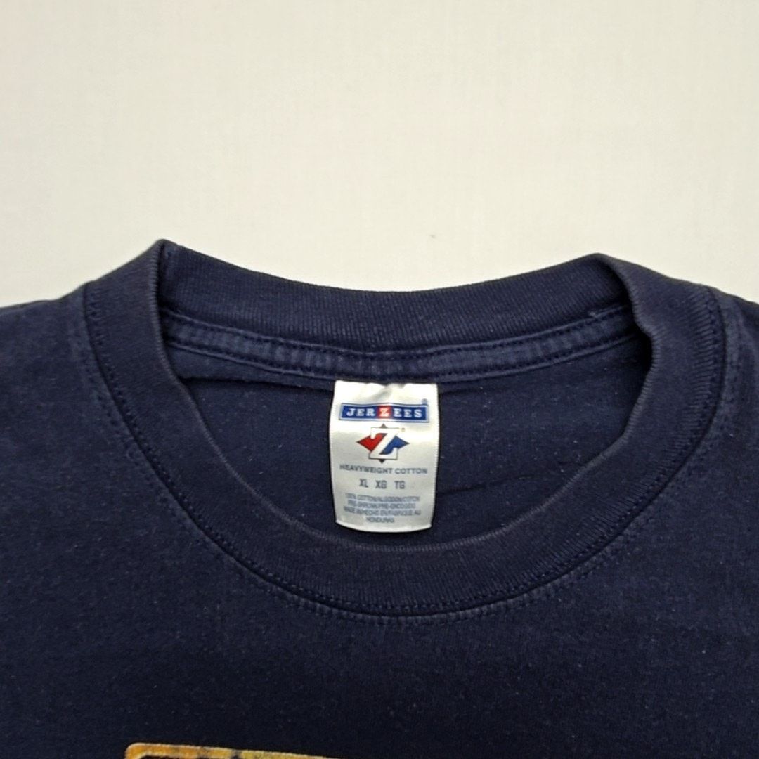 Jerzees Vintage Funny Graphic Jerzees Smile No Idea Blue XL T-shirt Size US XL / EU 56 / 4 - 4 Thumbnail