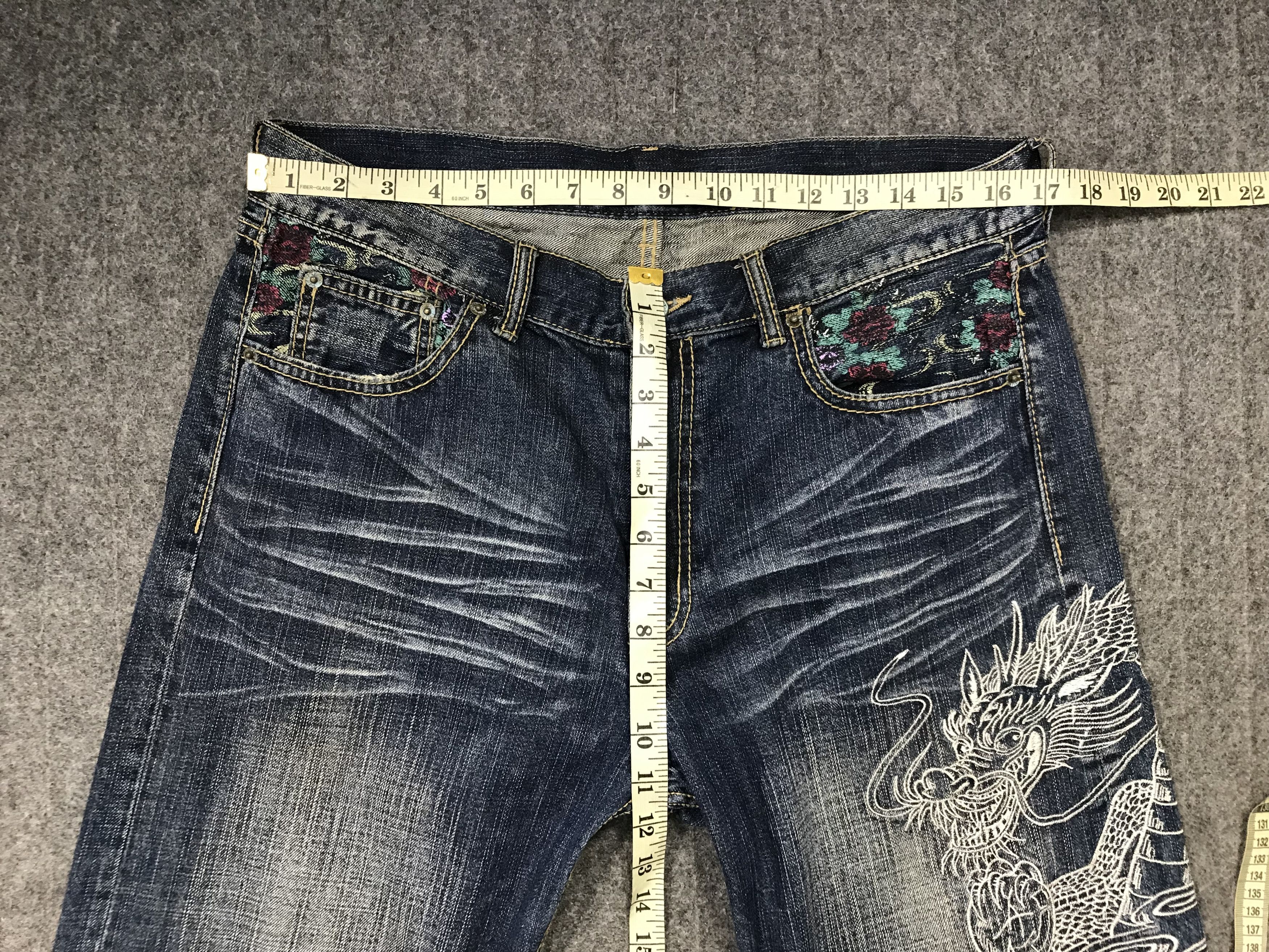 Japanese Brand Vintage Japanese Brand Embroidery Dragon Zipper Jeans Size US 34 / EU 50 - 16 Thumbnail