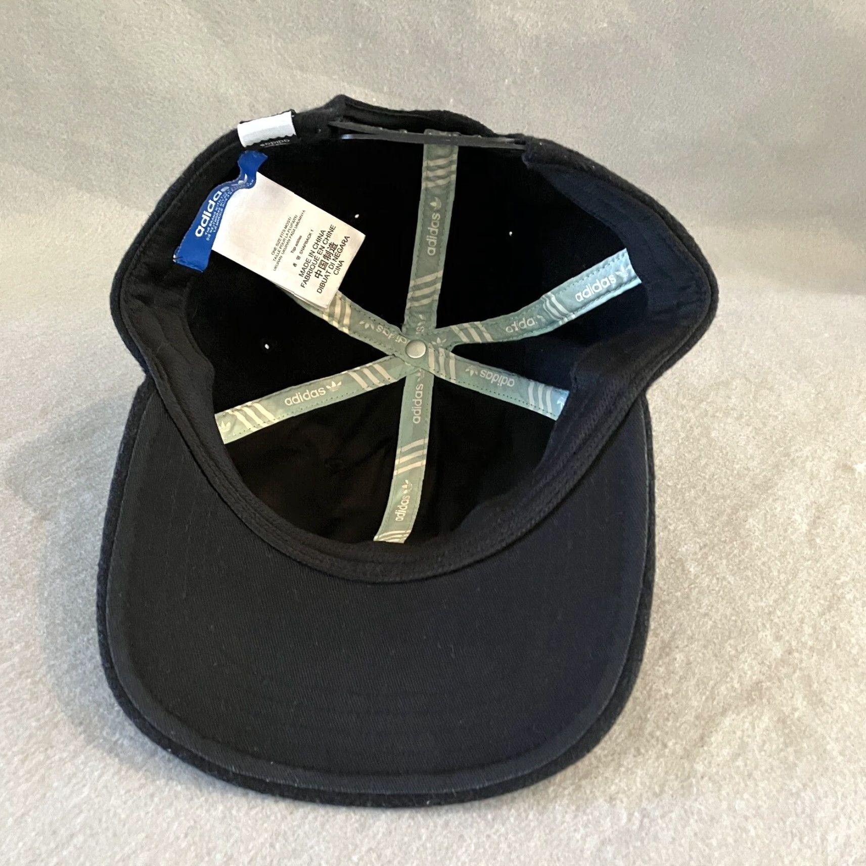 Adidas VINTAGE Adidas Snapback Hat Mens Black Skateboarding Wool Blend Cap Size ONE SIZE - 7 Thumbnail