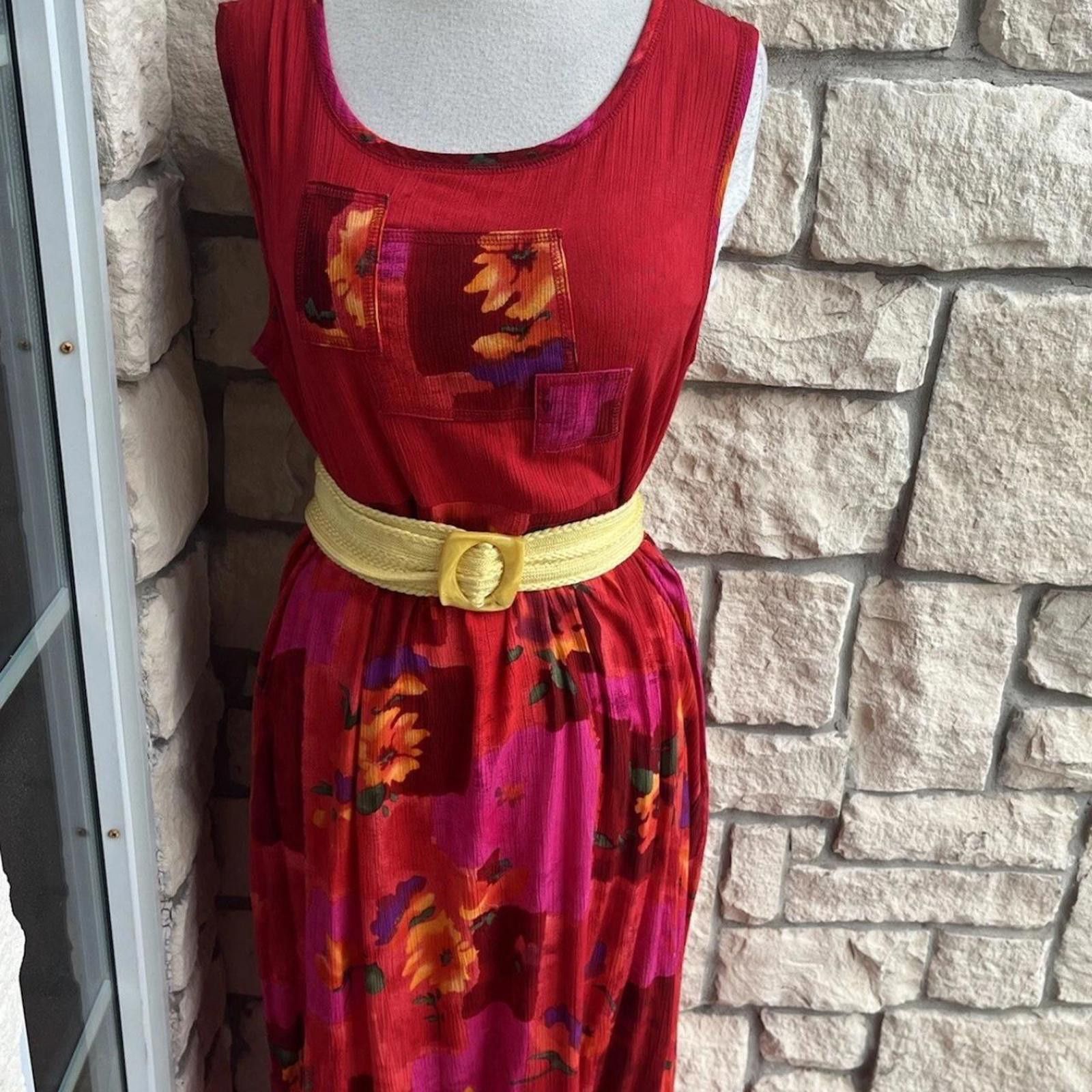 Other Vintage C.M. Shapes Longline Extra Large Red Sleeveless Size XL / US 12-14 / IT 48-50 - 3 Thumbnail
