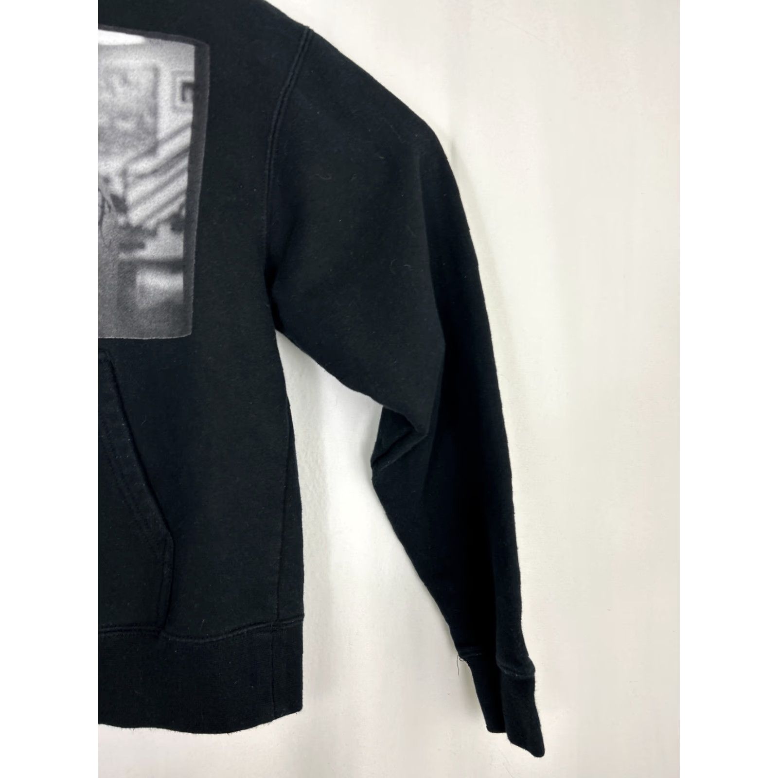 Vintage VINTAGE Estevan Oriol Womens Medium Pullover Hoodie Black West Coast Girl Booty Tattoo Size M / US 6-8 / IT 42-44 - 4 Thumbnail