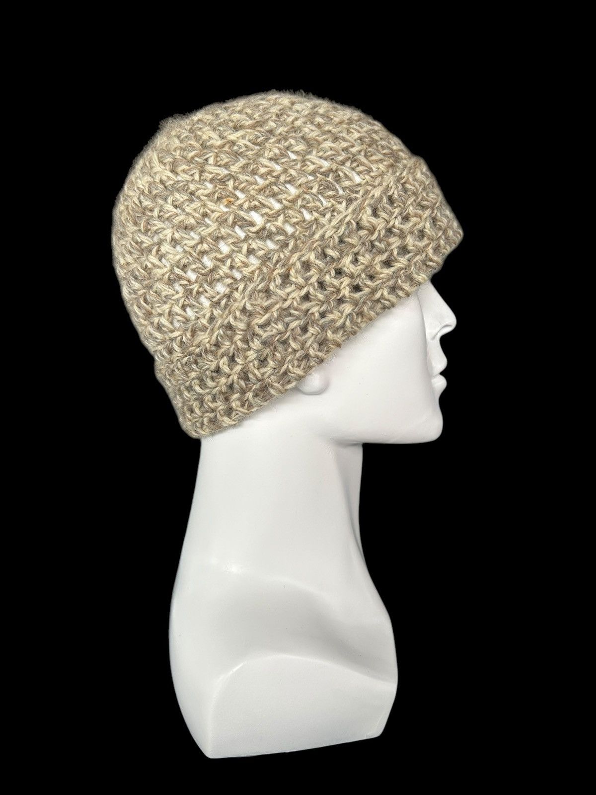 Japanese Brand × Kapital × Vintage Crochet Knitted Handmade hairy Beanie Hats ☠️☠️ Size ONE SIZE - 2 Thumbnail