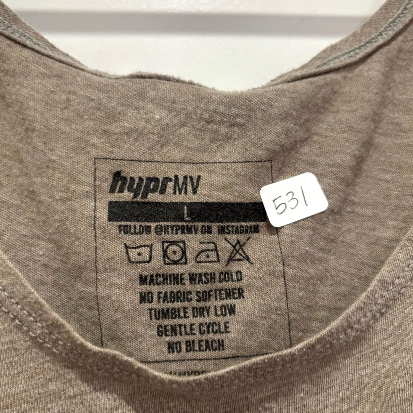 Vintage HyprMV Mens Tank Top Brown Heathered Sleeveless Gym Shirt Size L Graphic Size US L / EU 52-54 / 3 - 2 Thumbnail
