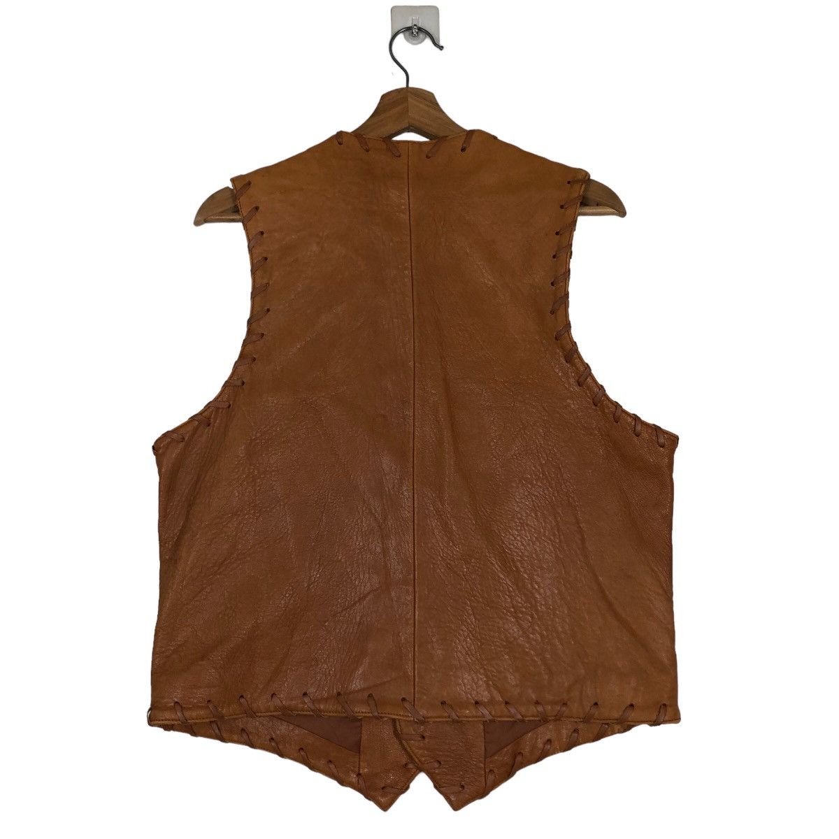 Genuine Leather 🔥Vintage Leather Biker Vest Jacket Daf Japan Issey Miyake Size US L / EU 52-54 / 3 - 8 Thumbnail