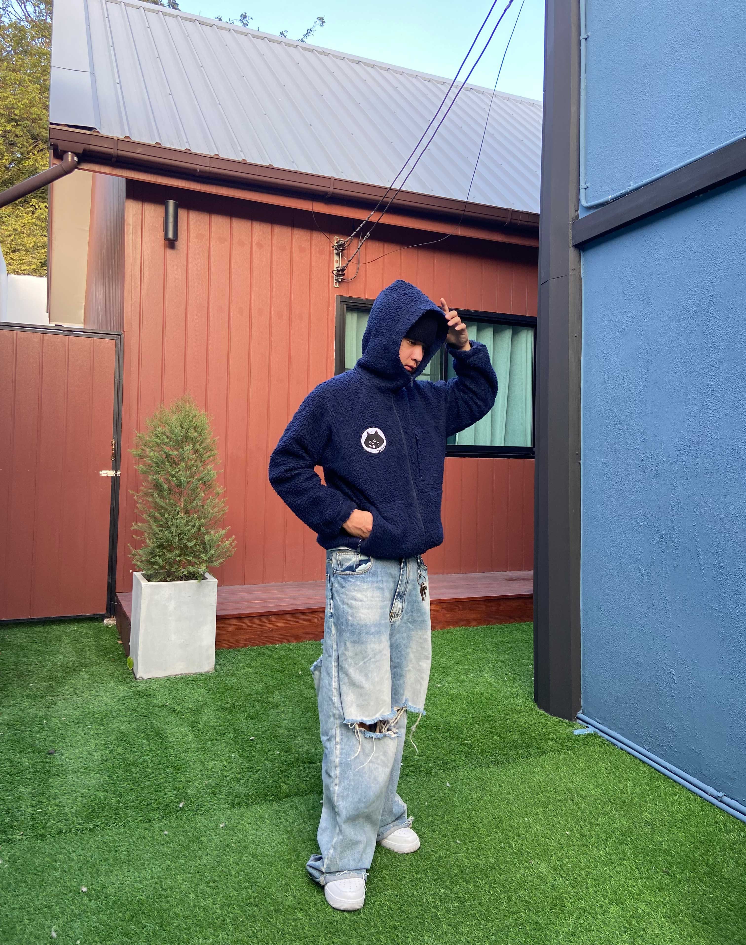 Issey Miyake Né-Net Sherpa Fleece Hooded Jacket Size US S / EU 44-46 / 1 - 4 Thumbnail