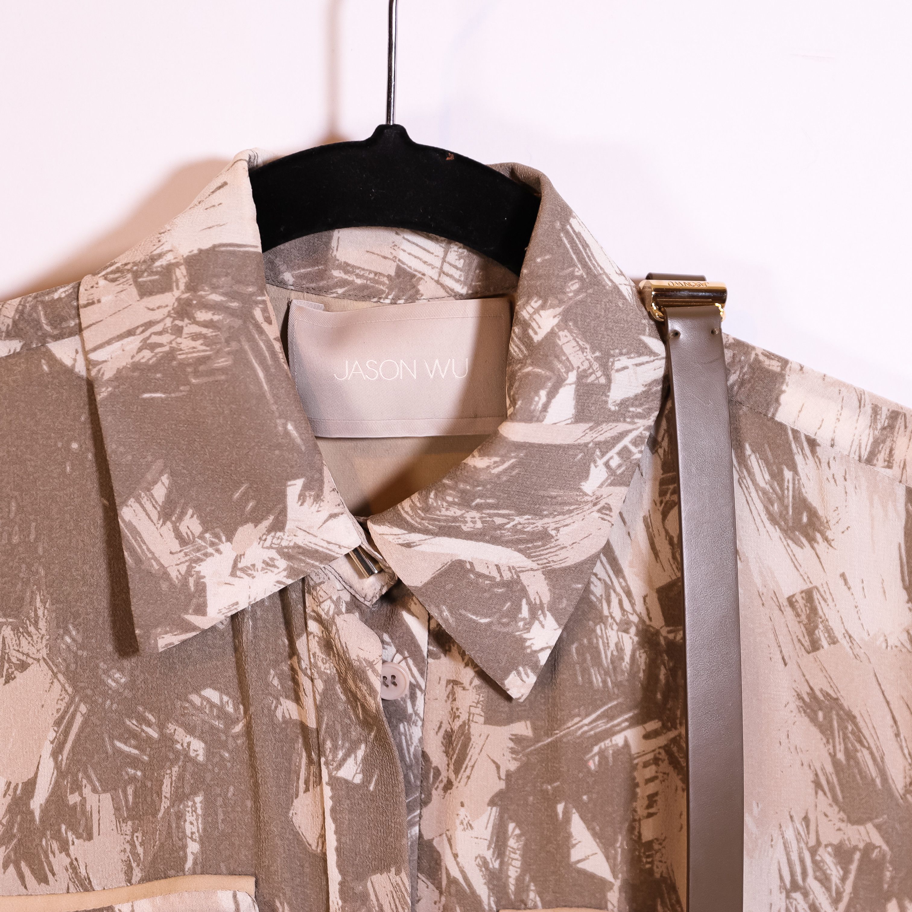 Jason Wu Jason Wu Silk Chiffon Camo Floral Flower Print Size XS / US 0-2 / IT 36-38 - 2 Thumbnail