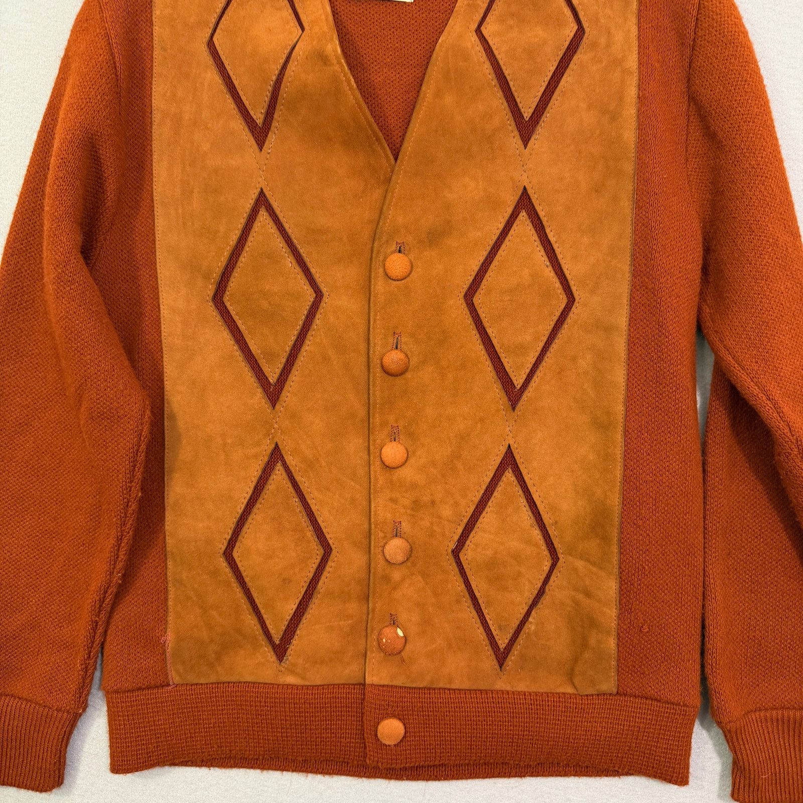 Vintage Vintage Sportswear Cardigan Sweater Men's Small Orange 60s Size US S / EU 44-46 / 1 - 2 Thumbnail