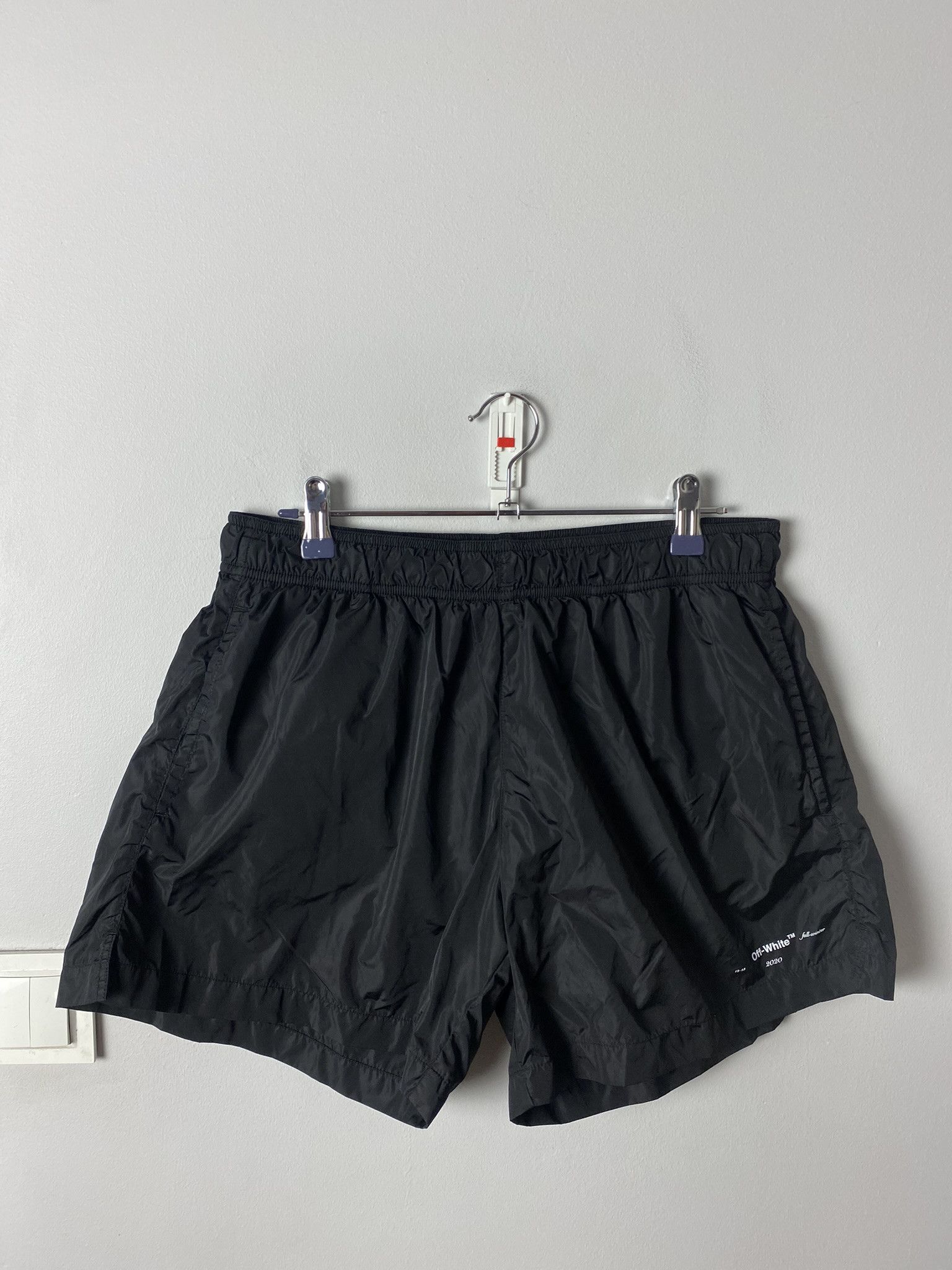 Off White swim shorts small logo