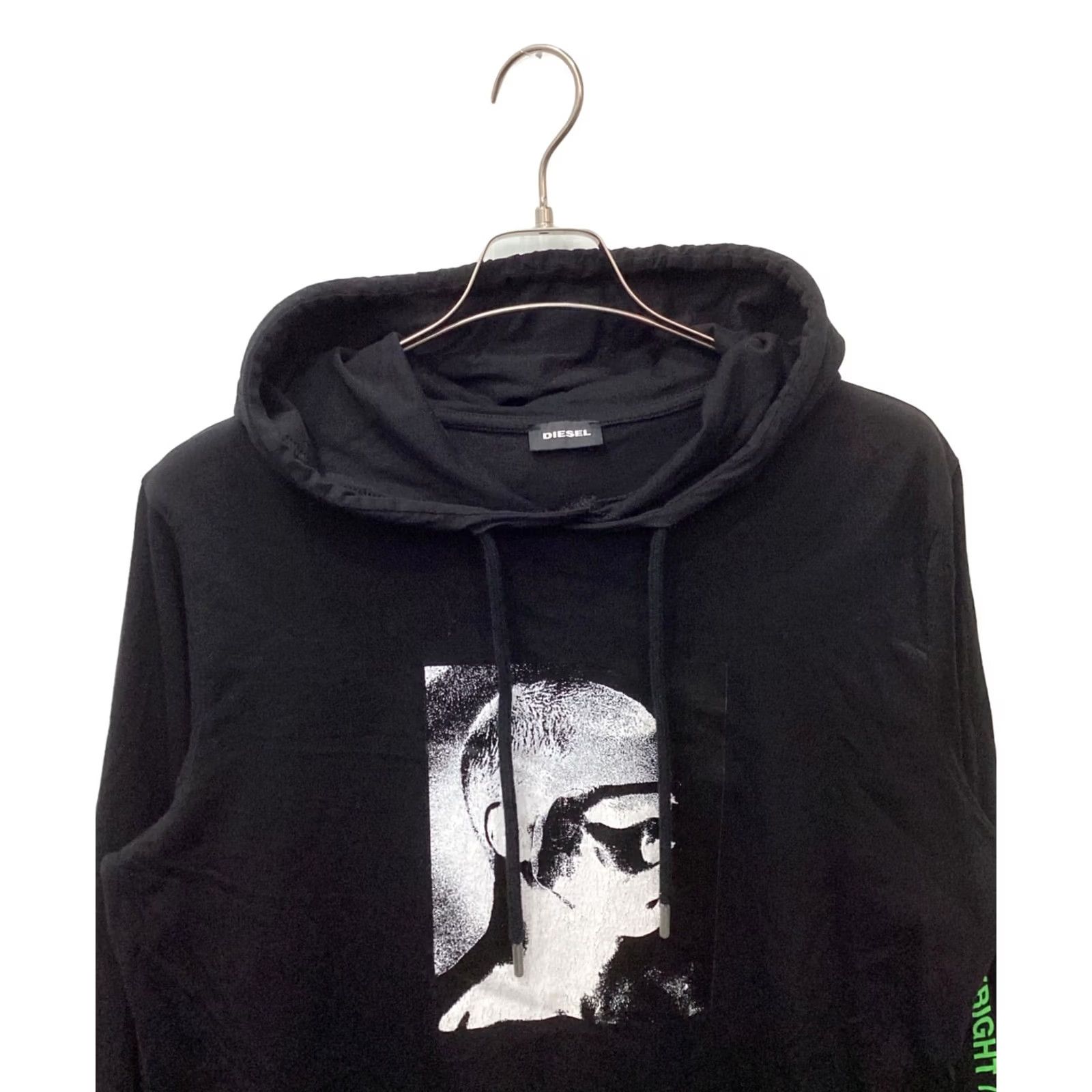 Diesel DIESEL Graphic Print Hoodie Men L Black Size US L / EU 52-54 / 3 - 3 Thumbnail
