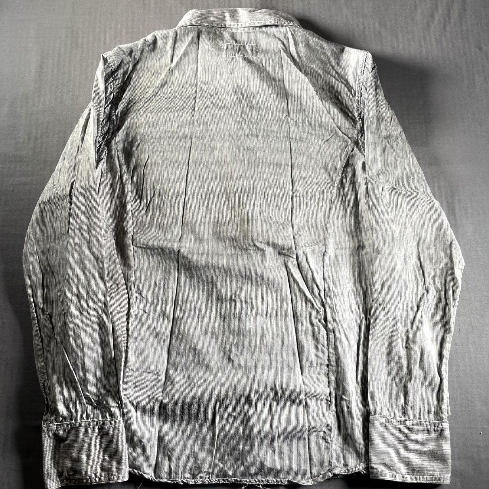 Rag & Bone Rag & Bone Shirt Mens Medium Gray White Grainstripe Tailored Workwear USA Cotton Size US M / EU 48-50 / 2 - 7 Thumbnail