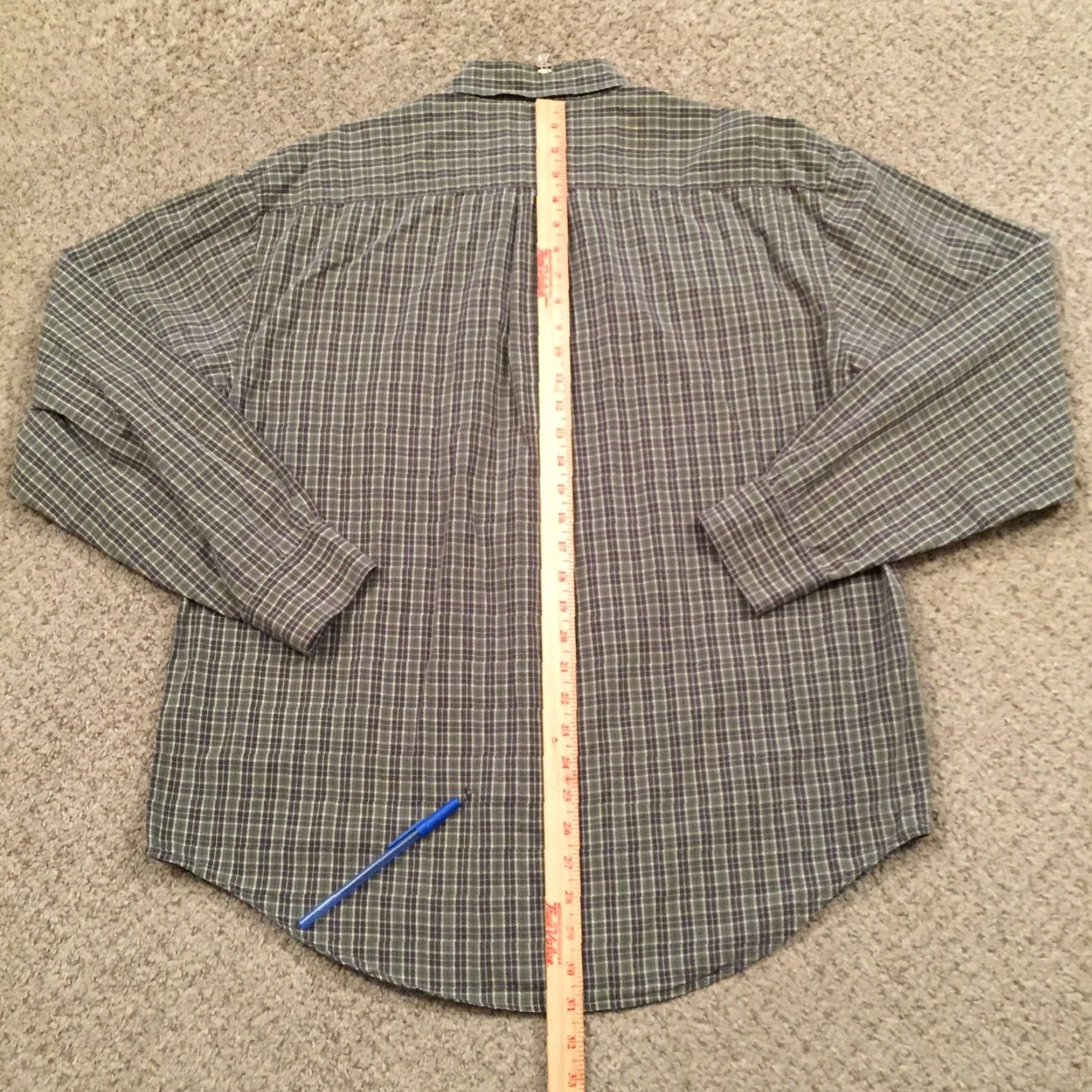 Old Navy Old Navy Button-Up Shirt Mens Large Green Plaid Long Sleeve Size US L / EU 52-54 / 3 - 6 Thumbnail