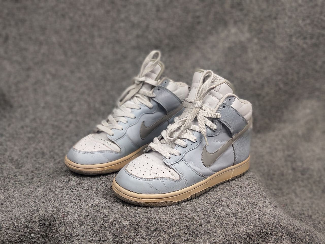 Nike Vintage 2005 Nike Dunk High Blue Gray Leather Sneakers Size US 8 / IT 38 - 11 Thumbnail
