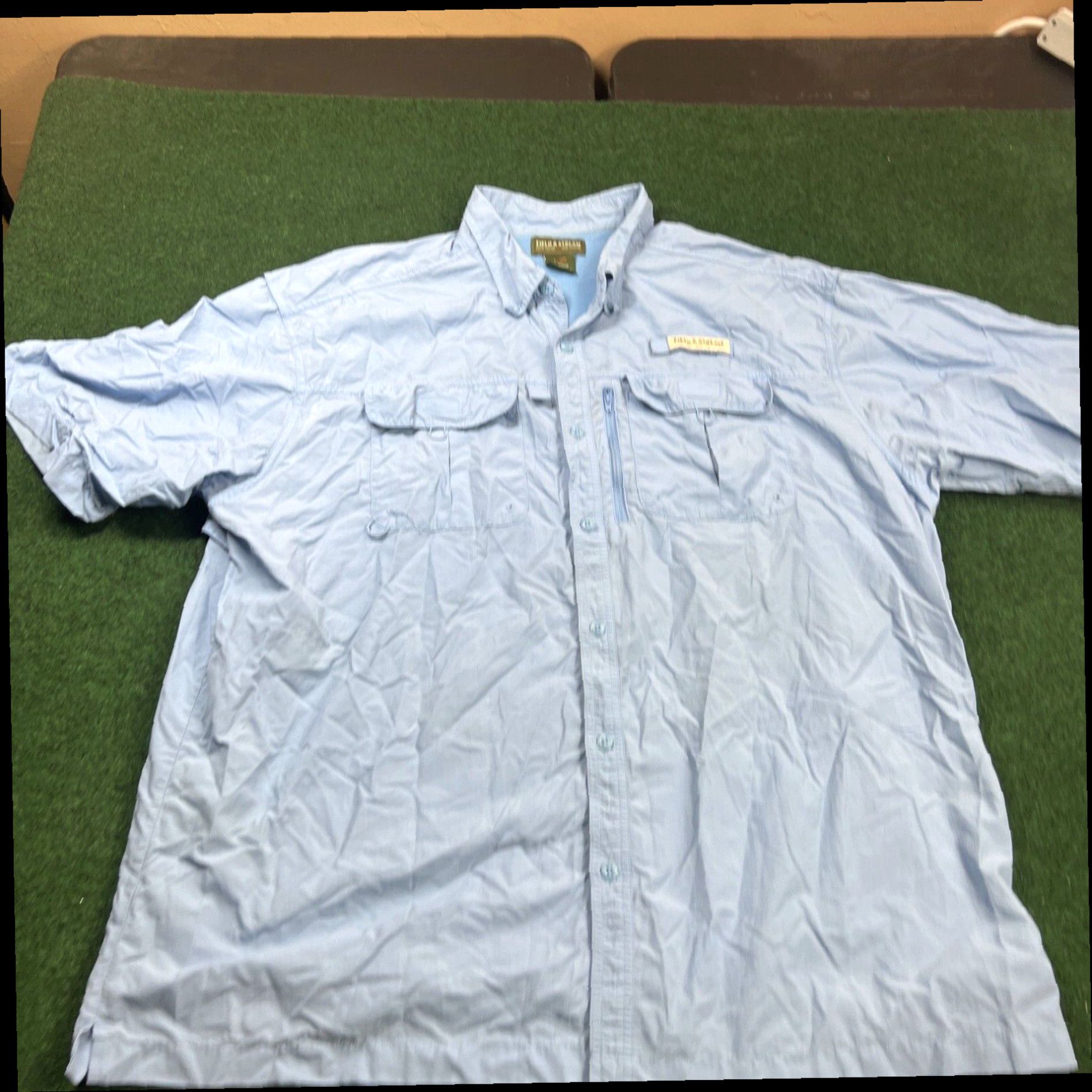 Vintage Field and Stream Shirt Mens Sz XL Blue Check Short Sleeve Fishing Outdoor Casual Size US XL / EU 56 / 4 - 1 Thumbnail