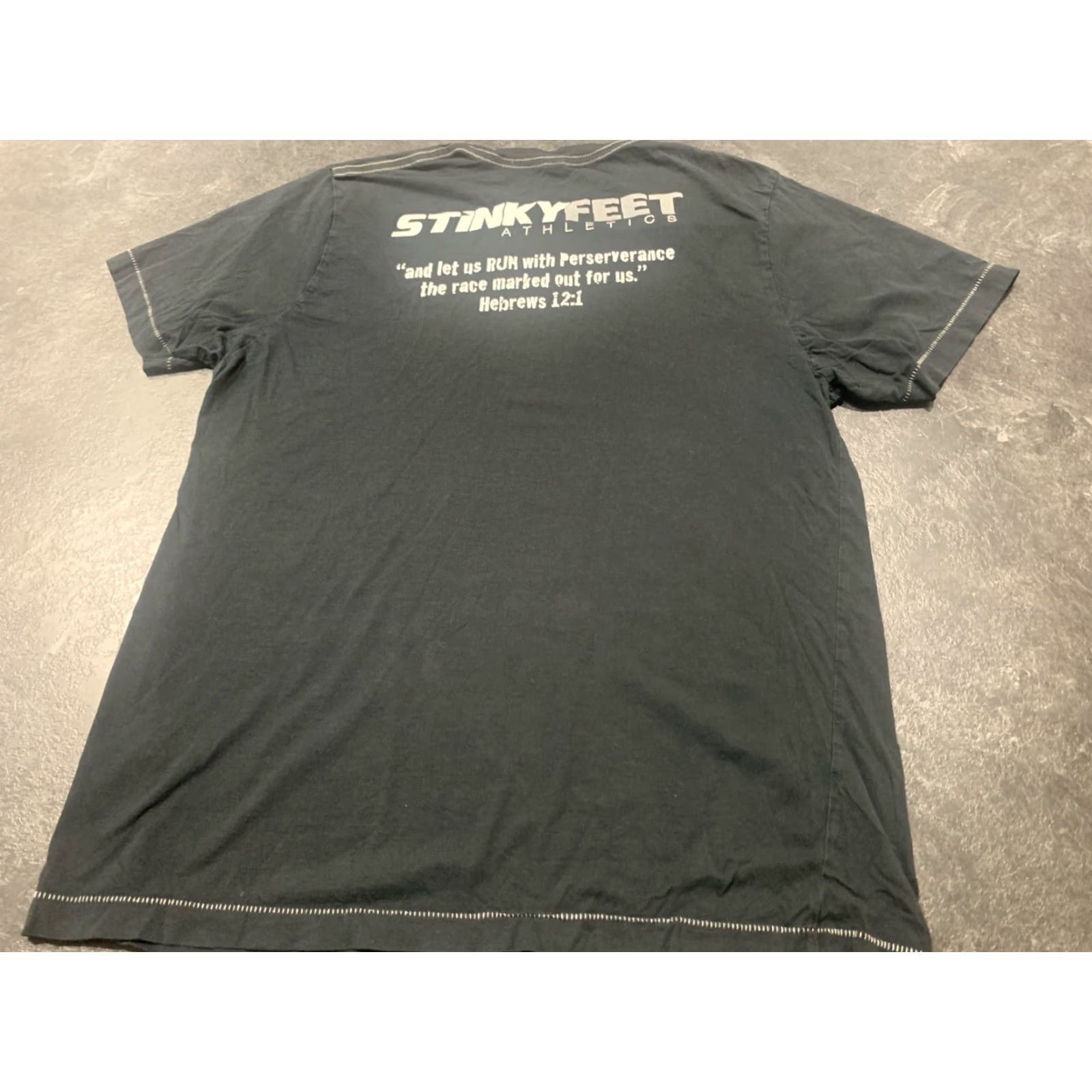 Vintage VINTAGE Alternative Athletics T-Shirt Men's Large Black Hebrews 12:1 Christian Casual Size US L / EU 52-54 / 3 - 2 Thumbnail