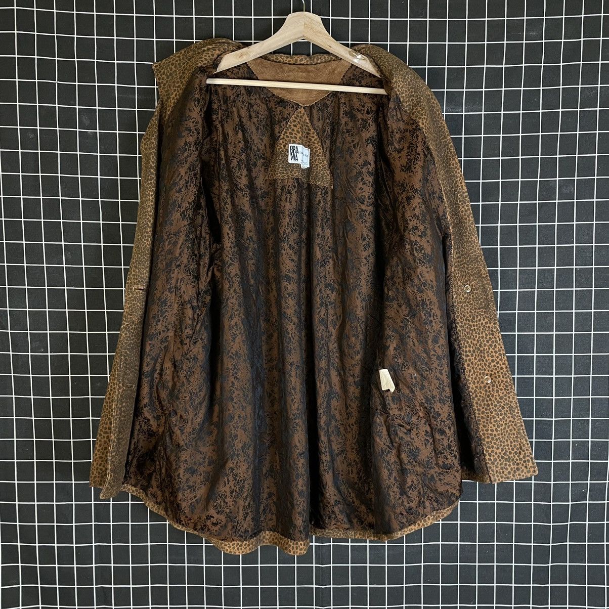 Genuine Leather ITALIAN DESIGNER BRA MA GENUINE LEATHER LEOPARD HEAVY JACKET Size US L / EU 52-54 / 3 - 6 Thumbnail