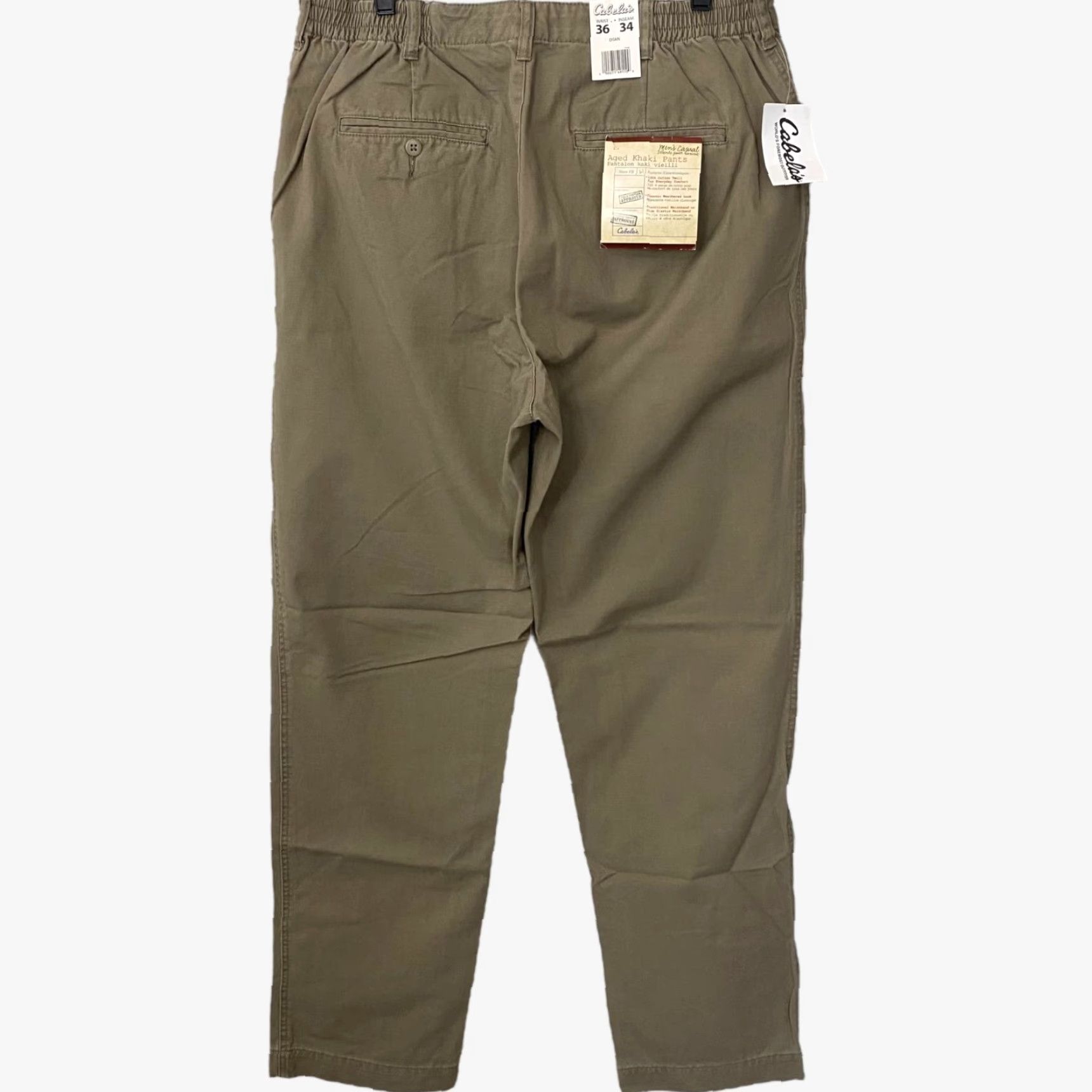 Vintage Cabela's Men’s Khaki Pants Relaxed Fit Cotton-Twill 36X34 Tan Casual Workwear City Nature Size US 36 / EU 52 - 4 Thumbnail