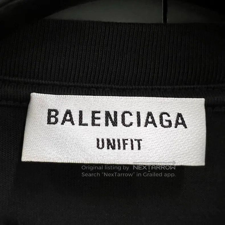 Balenciaga Balenciaga Black Large Destroyed Logo Short Sleeve Size US S / EU 44-46 / 1 - 3 Thumbnail