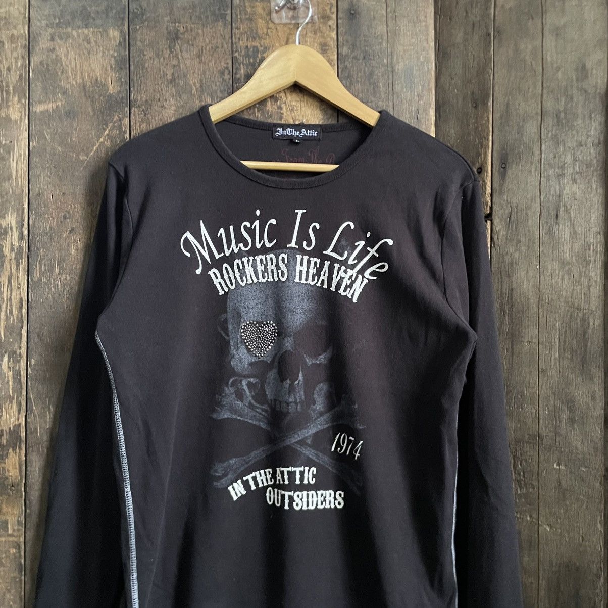 In The Attic In The Attic Punk Skull Y2K Tee Shirt Size US L / EU 52-54 / 3 - 3 Thumbnail