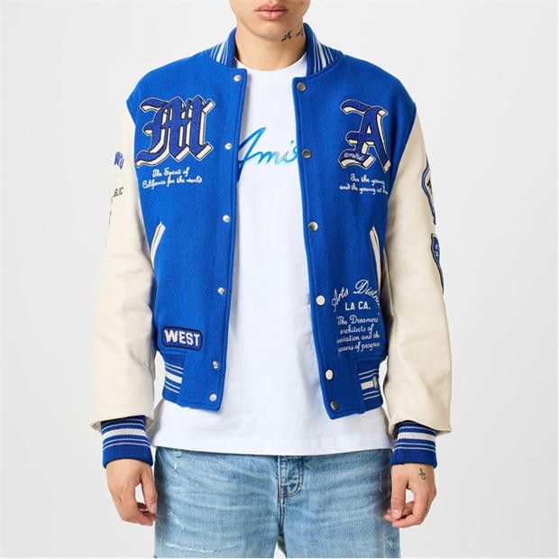 Amiri AMIRI Dream Team Appliquéd Varsity Jacket Size US L / EU 52-54 / 3 - 2 Thumbnail