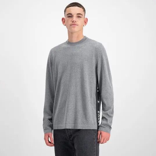 Bally BALLY Taped Wool Crewneck Grey M Size US M / EU 48-50 / 2 - 1 Thumbnail