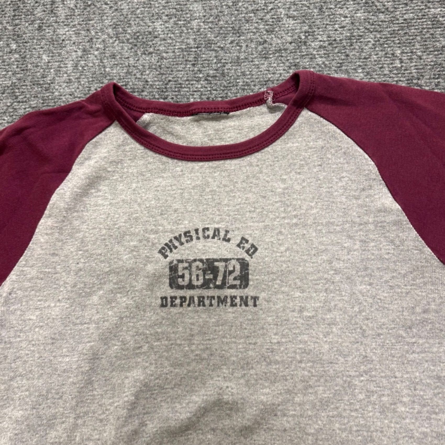 Vintage VINTAGE Ambercrombie & Fitch Longsleeve Shirt Women's M Maroon Athletic Dept Y2K Size M / US 6-8 / IT 42-44 - 4 Thumbnail
