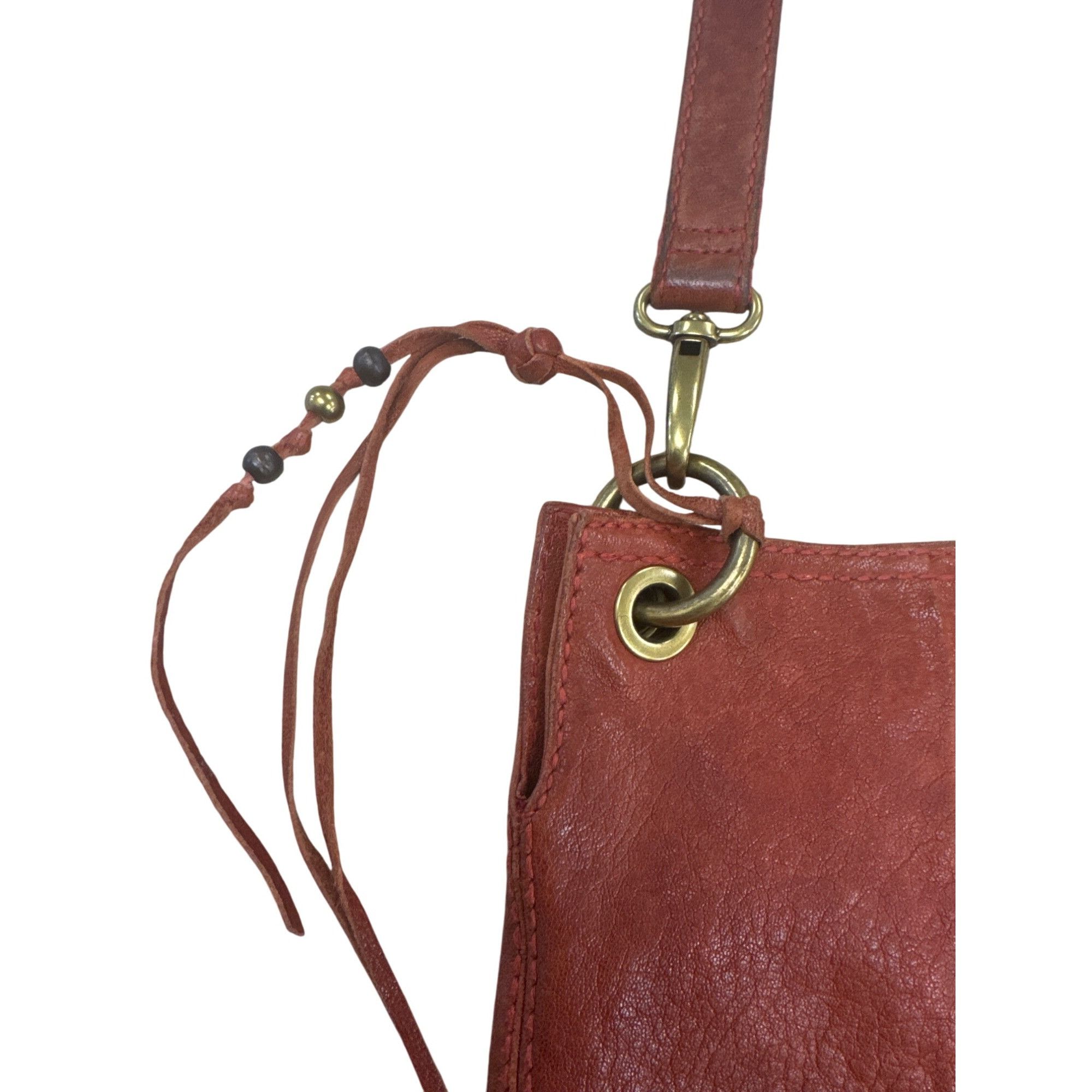 Fossil Vintage Fossil Womens Red Leather Shoulder Bag Purse SKU 723 Size ONE SIZE - 5 Thumbnail