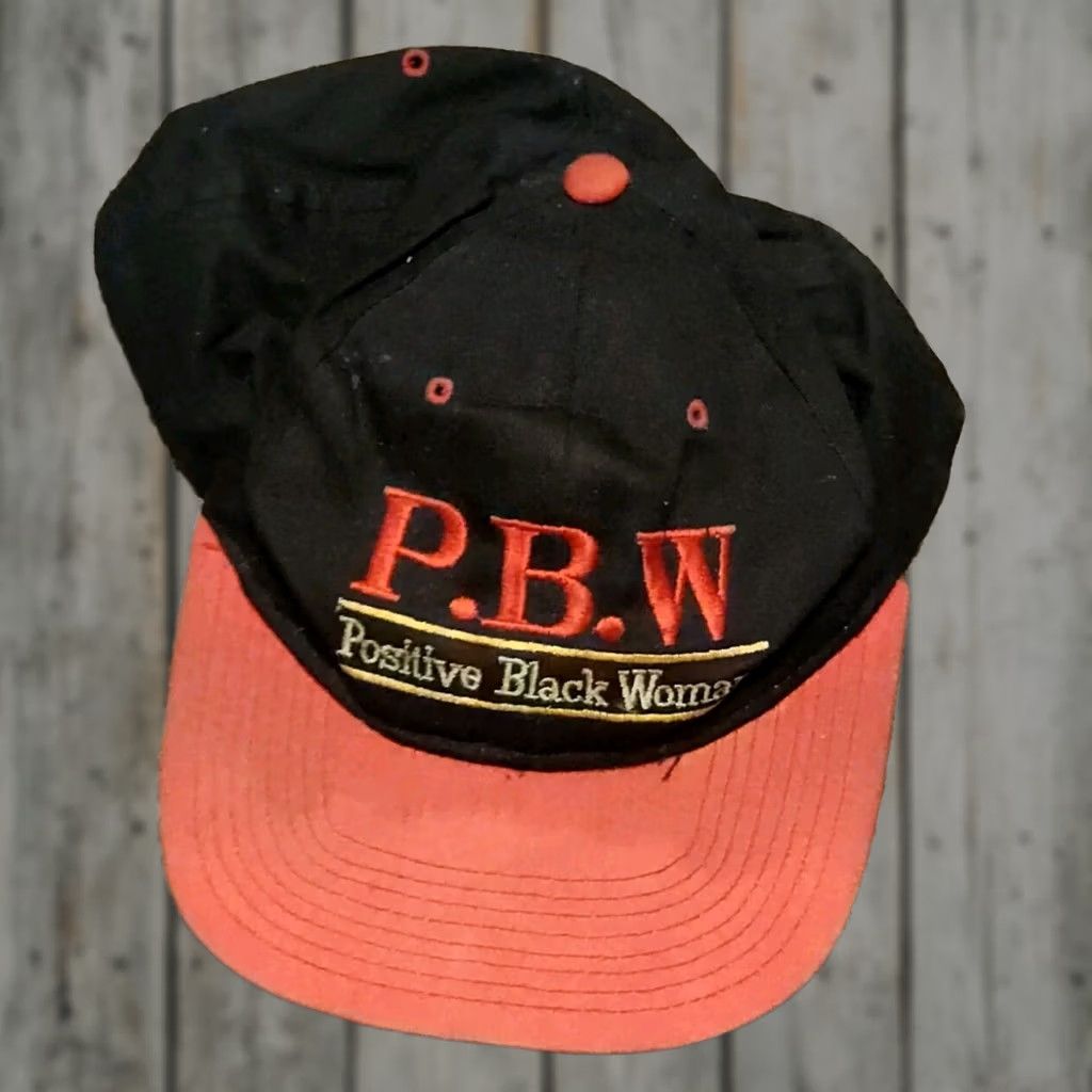 Vintage VINTAGE 90s PBW Positive Black Woman African American Snapback Adjustable Black Snapback Womens Rare Hip hop Size ONE SIZE - 1 Thumbnail
