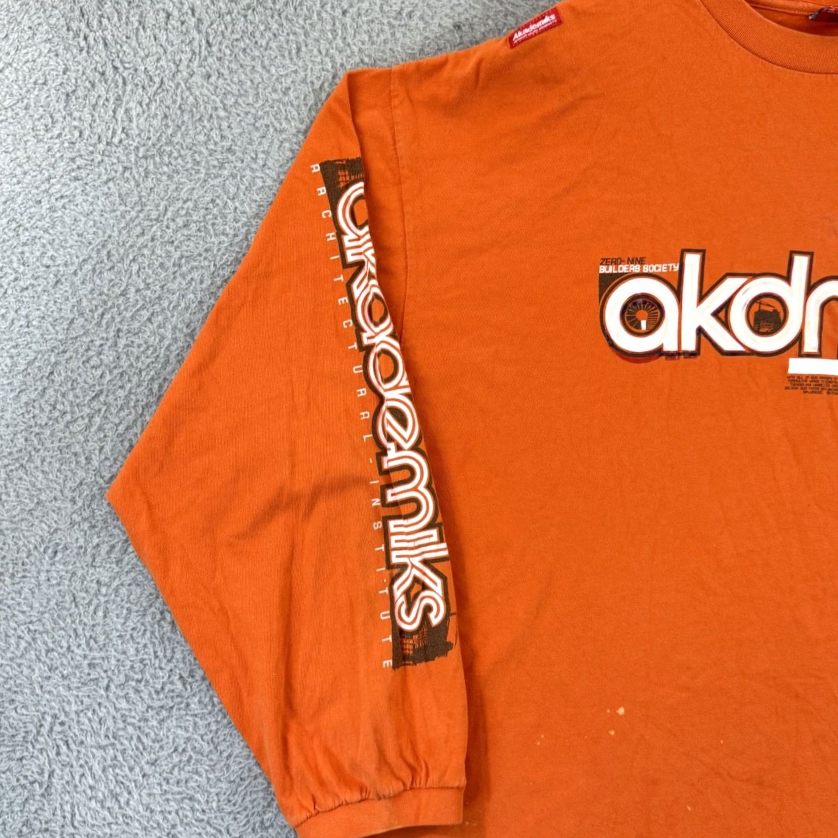 Akademiks VINTAGE Akademiks Shirt Men 3XL Orange Long Sleeve Grunge Streetwear Hip Hop Y2K Size US XXL / EU 58 / 5 - 4 Thumbnail