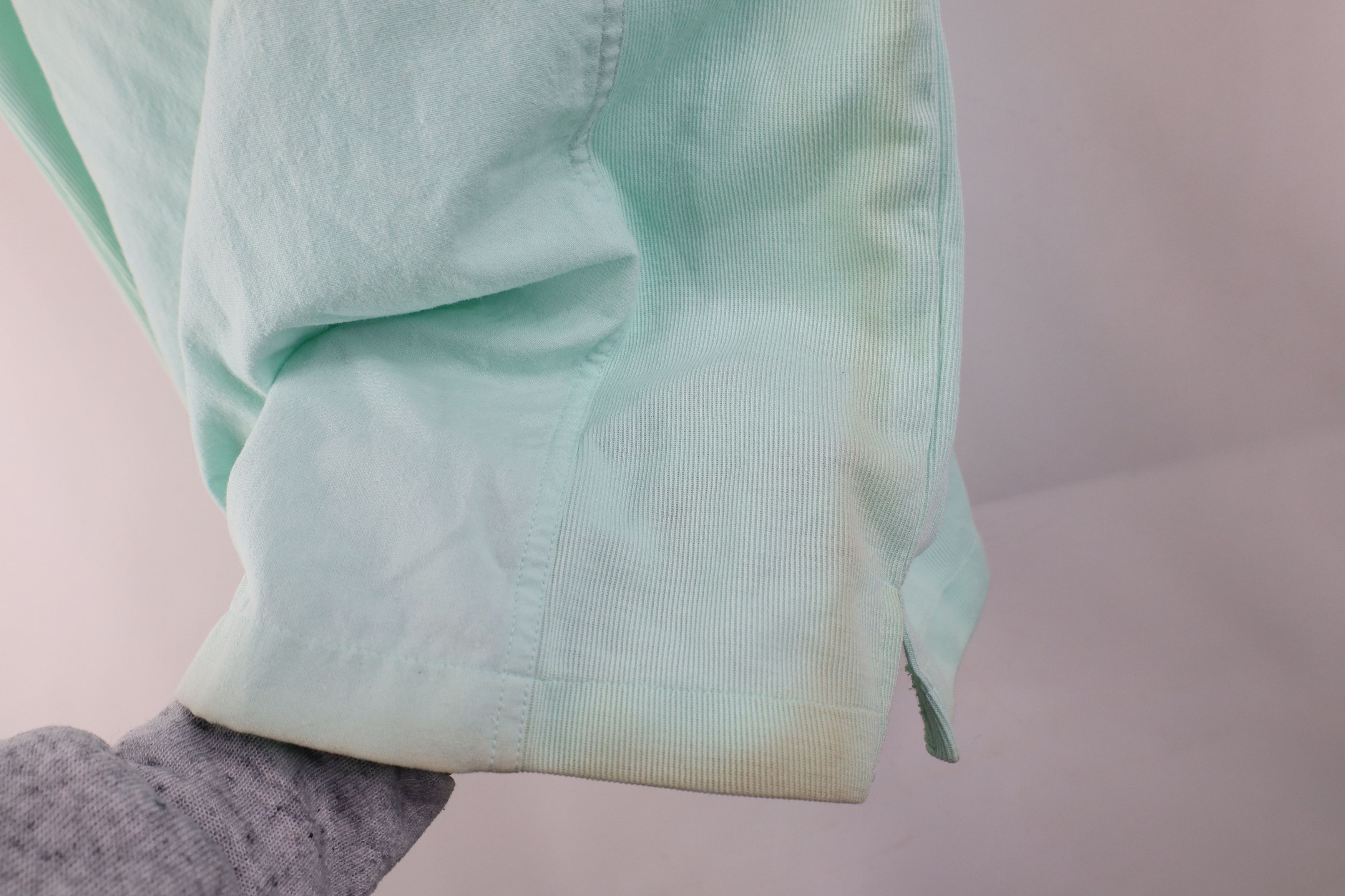 Vintage Vintage 80s 90s Streetwear Knit Henley T-Shirt Mint Green Size US L / EU 52-54 / 3 - 6 Thumbnail