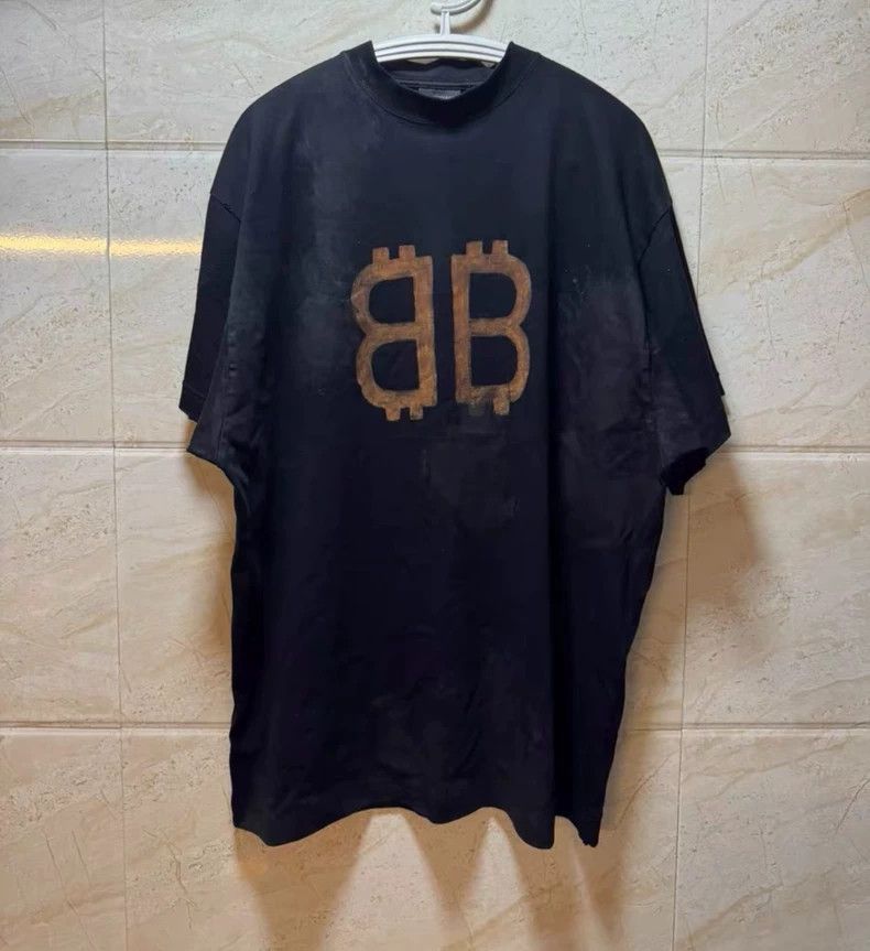 Balenciaga Balenciaga size 1 Round neck loose short sleeves with solid Size US L / EU 52-54 / 3 - 1 Thumbnail