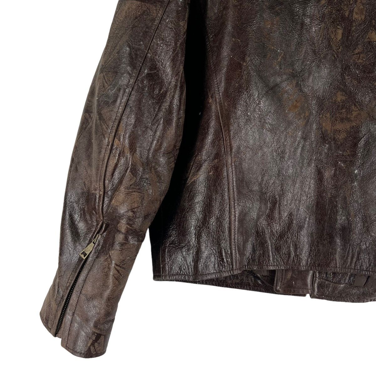 Marlboro 🔥VINTAGE BIKER GENUINE LEATHER JACKET FLY MARLBORO Size US S / EU 44-46 / 1 - 9 Thumbnail