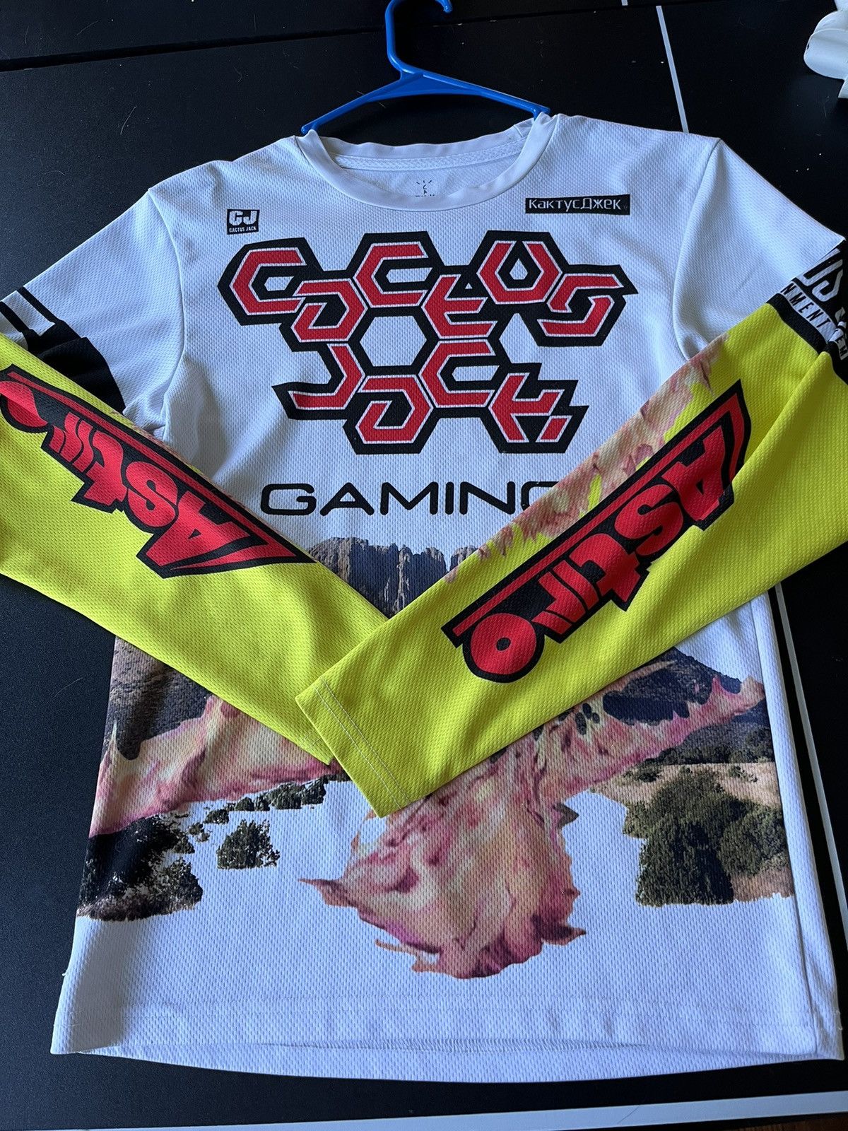 image of Cactus Clothing x Cactus Plant Flea Market Travis Scott Gaming Jersey in White, Men's (Size Small)