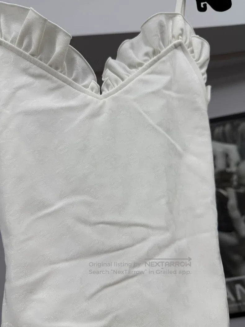 Chanel Chanel 23S white lace chain swimsuit Size 42" / US 20 - 2 Thumbnail