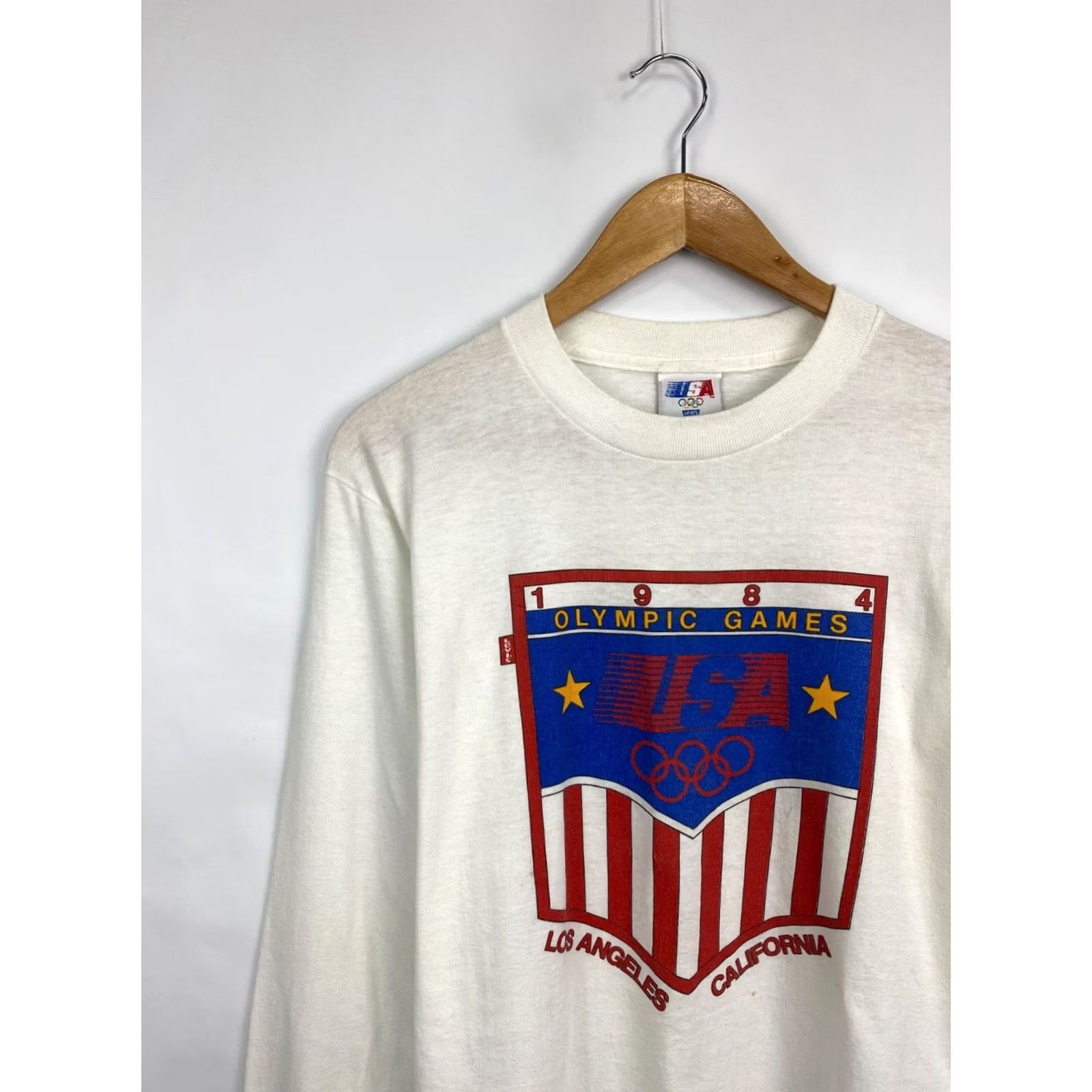 Levi's VINTAGE Levi’s Long Sleeve Shirt Mens M White California 1984 Los Angeles Olympic Games Nike Size US M / EU 48-50 / 2 - 3 Thumbnail
