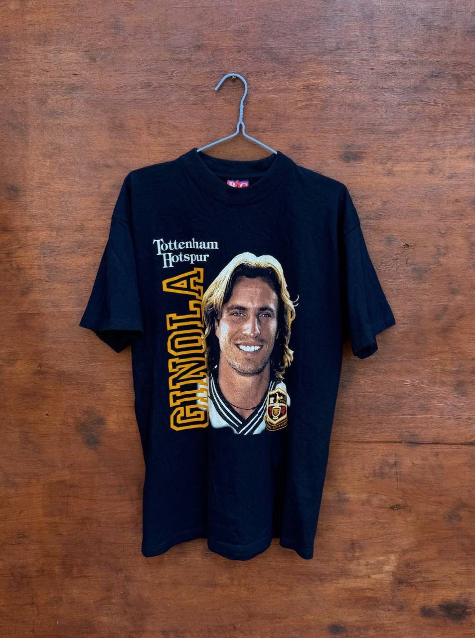 Vintage Tottenham Hotspurs 1996 GINOLA Shirt Merchandise Tee sz L Size US L / EU 52-54 / 3 - 1 Thumbnail