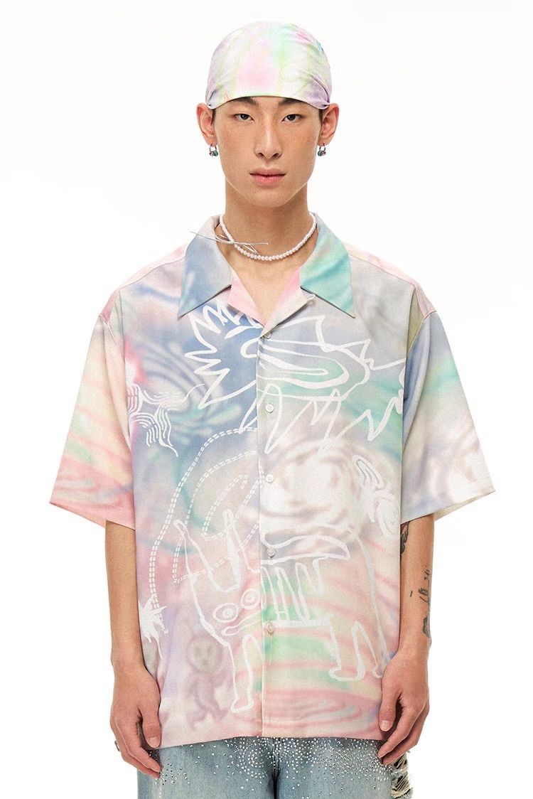 Other Graffiti Carton Button Up Short Sleeve Shirt Size US M / EU 48-50 / 2 - 7 Thumbnail