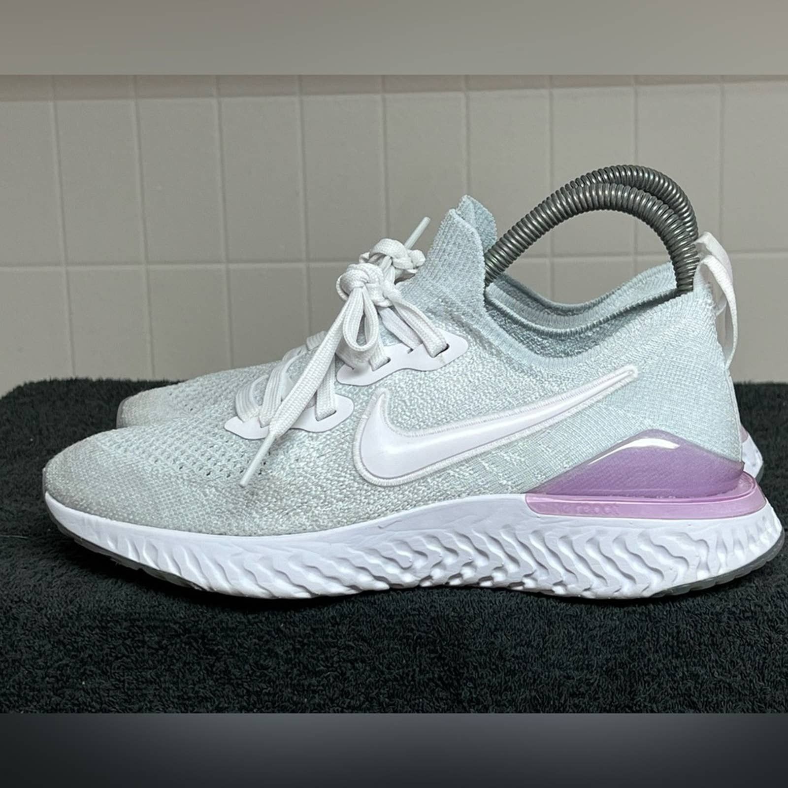 Nike Epic React Flyknit 2 Pink Foam White Running Shoes 150 Footwear