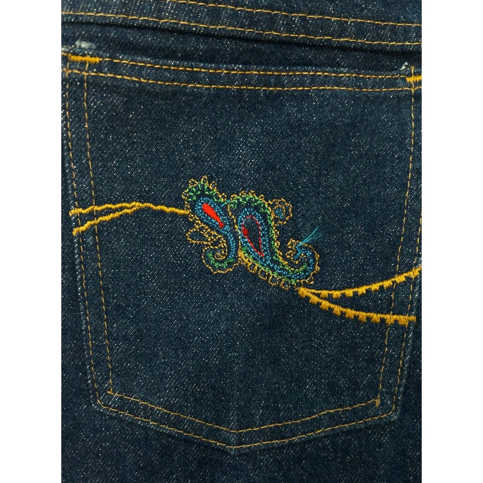 Wrangler VINTAGE Wrangler Jeans Tapered Womens Juniors 9 Dark Blue 90s Made in USA NWT Deadstock Paisley Back Pocket Size 30" / US 8 / IT 44 - 5 Thumbnail