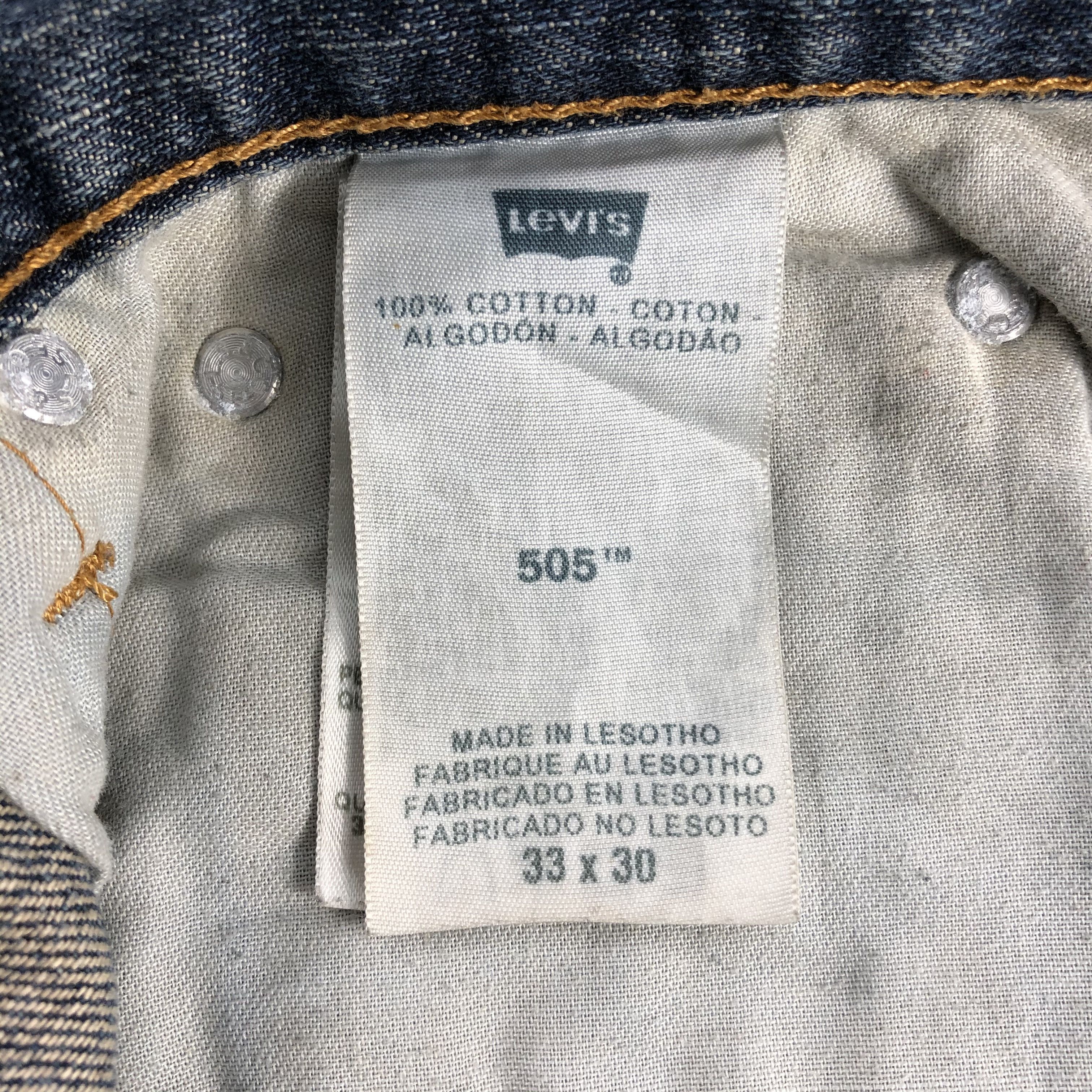 Levi's Vintage Levis 505 Jeans Faded Blue Denim KJ978 Size US 33 - 12 Thumbnail