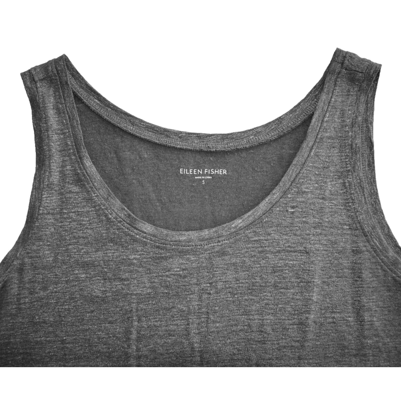 Eileen Fisher EILEEN FISHER Grey Metallic Organic Linen Tank Top Size S Size S / US 4 / IT 40 - 3 Thumbnail